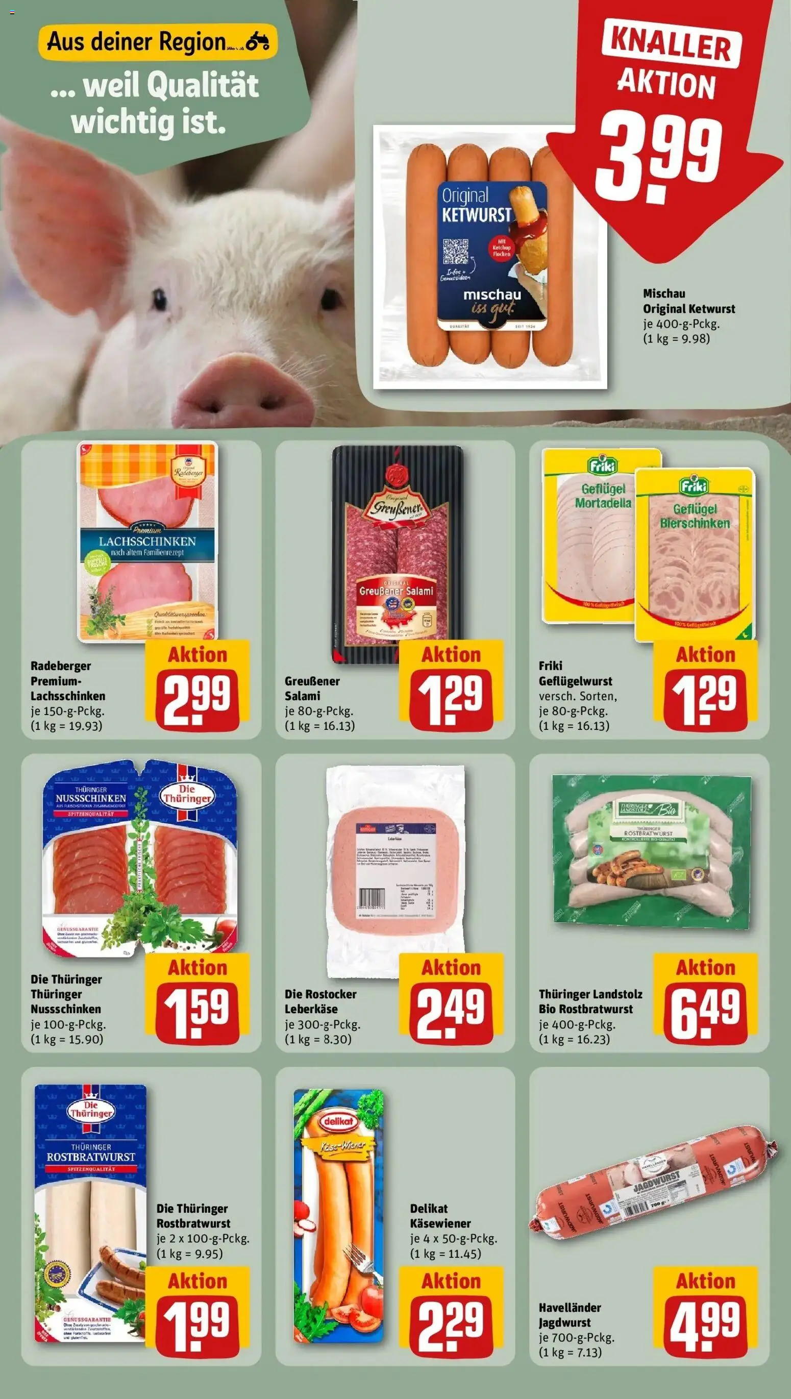 Rewe Prospekt Schmalkalden – gültig ab 13.07.2026 | Seite: 15 | Produkte: Wurst, Salami, Ketchup, Leberkase