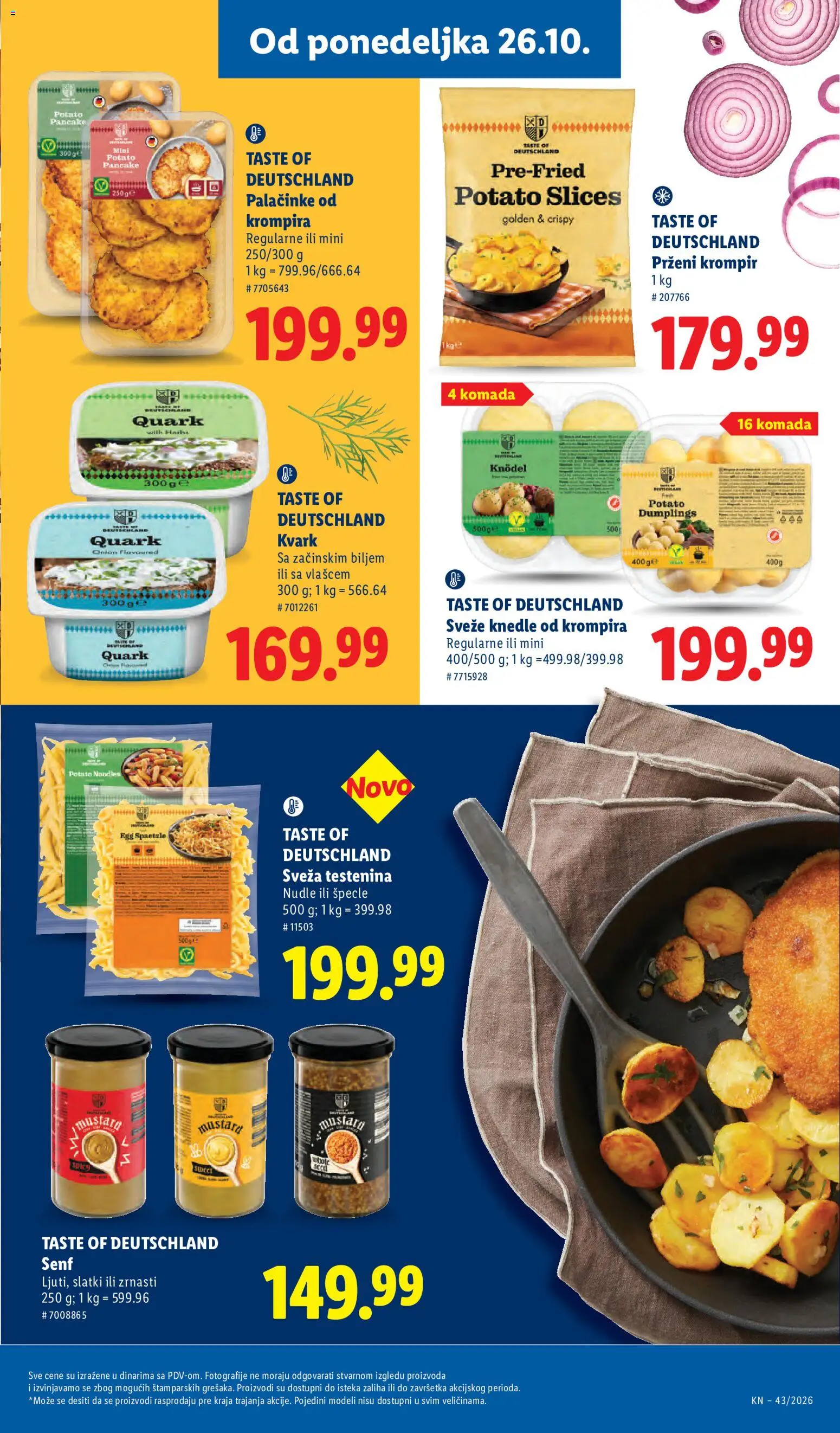 Lidl katalog - važi od 22.10.2026 | Strana: 99 | Proizvode: Testenina, Pasta, Krompir, Nudle