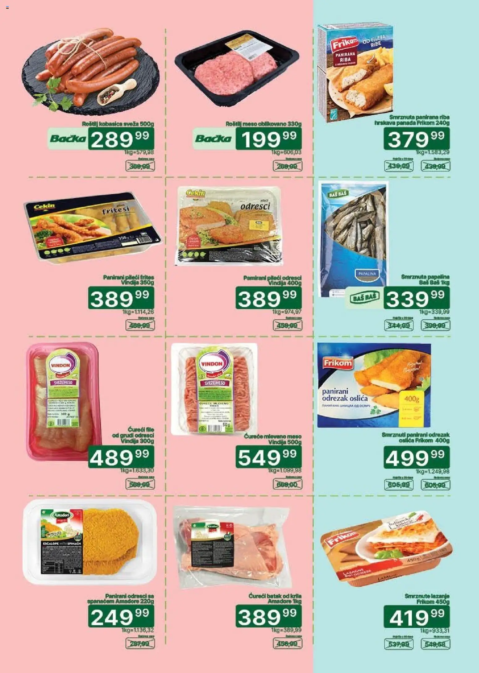 Univerexport katalog - važi od 20.07.2026 | Strana: 3 | Proizvode: Lazanje, Ćureći file, Riba, Roštilj