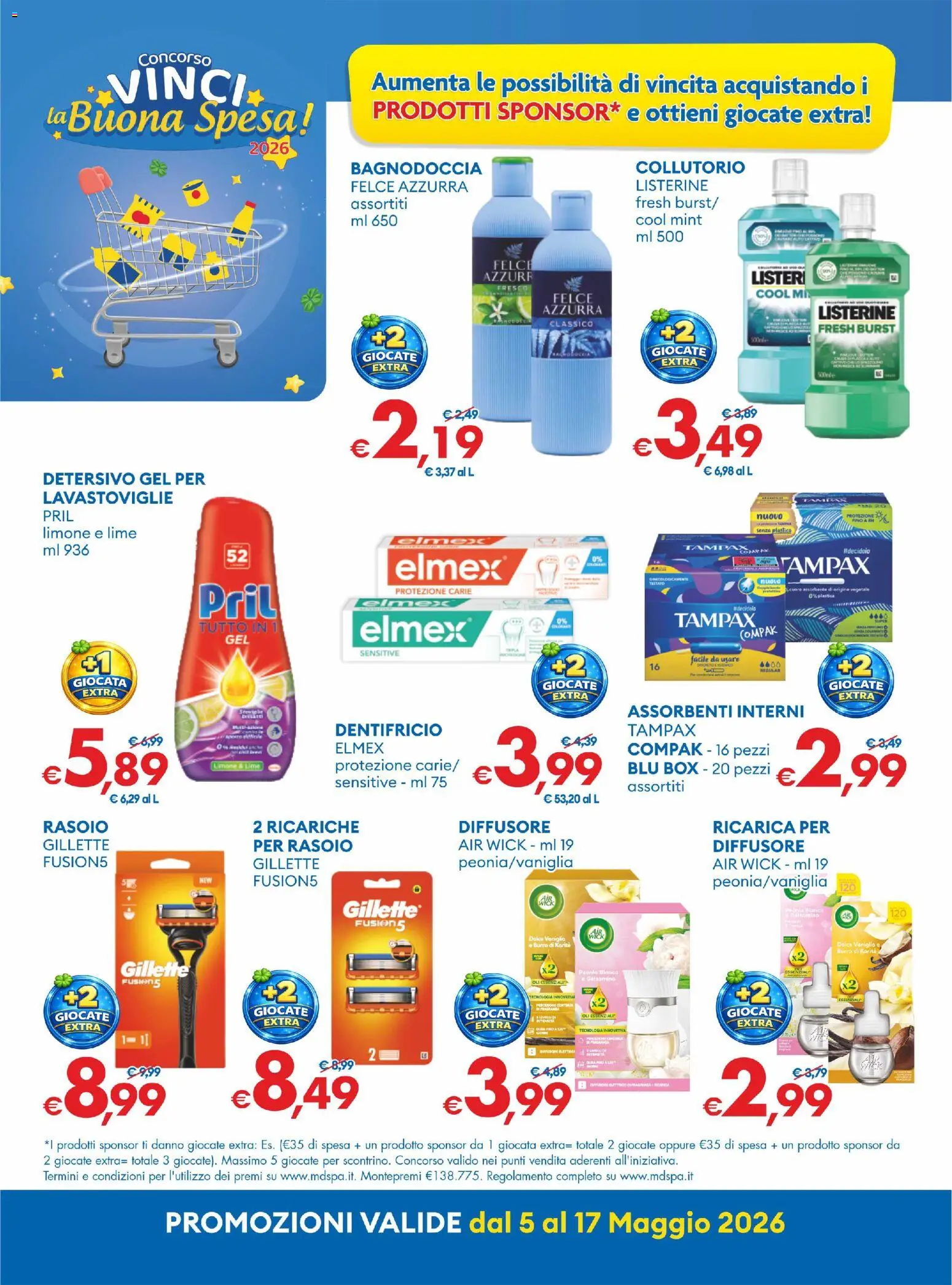 Volantino MD Discount del 05.05.2026 | Pagina: 4 | Prodotti: Rasoio, Collutorio, Burro, Lavastoviglie