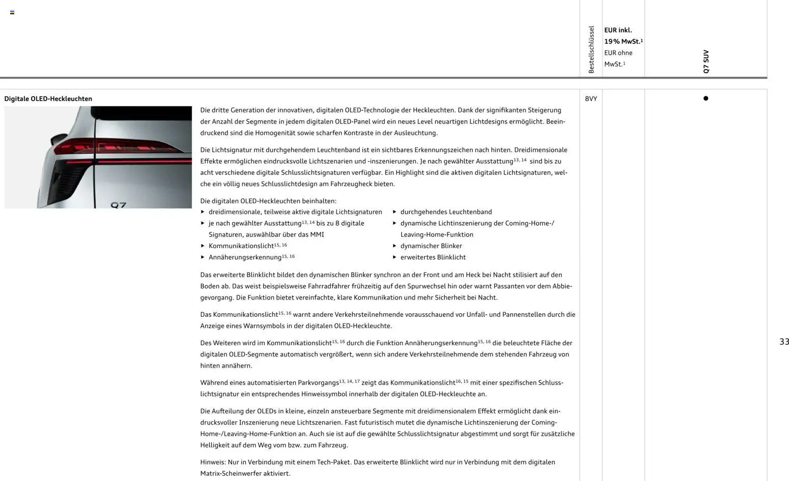 Audi Q7 – gültig ab 23.06.2026 | Seite: 33 | Produkte: Tür