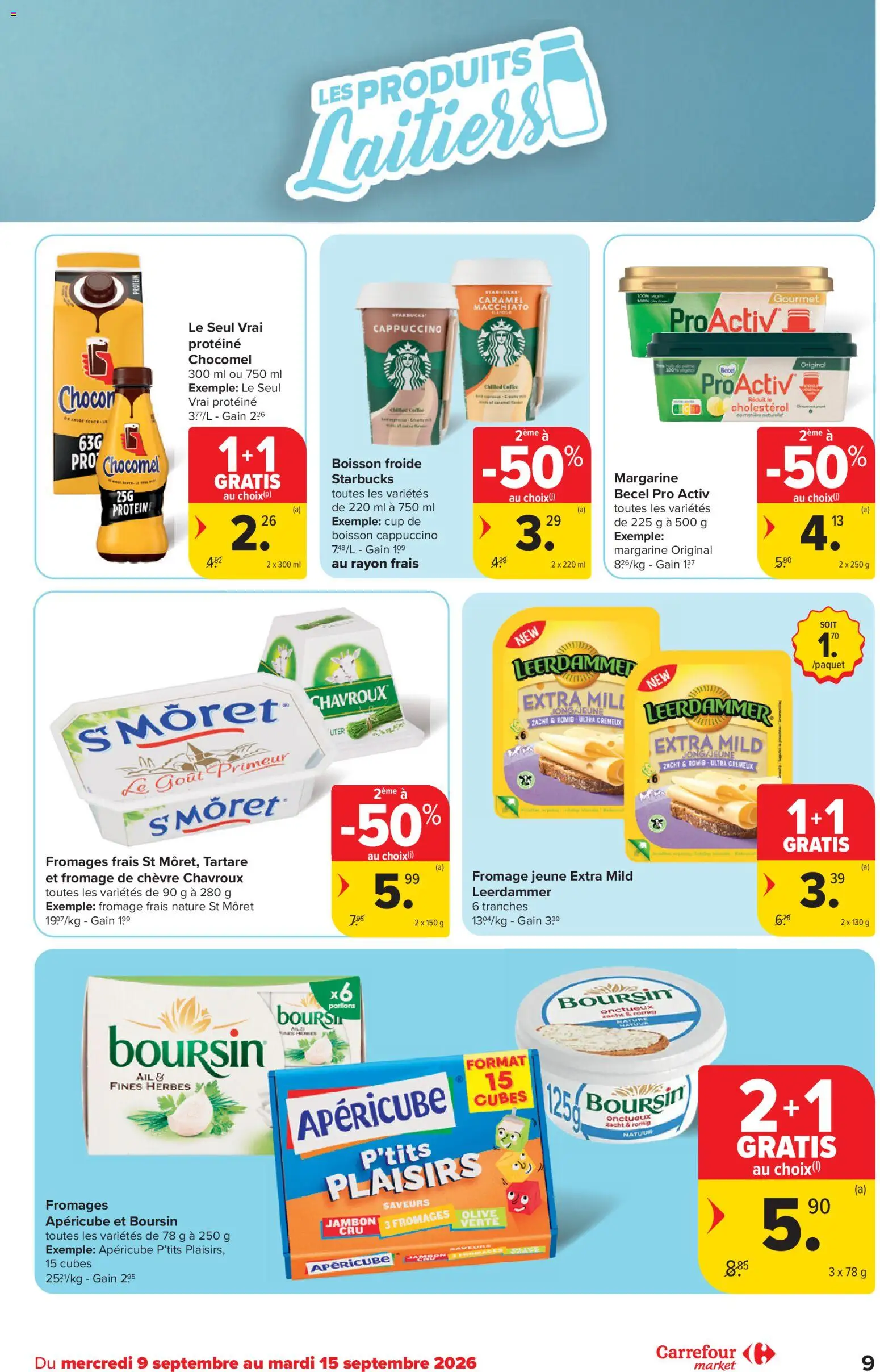 {H1} | Pagina: 9 | Producten: Cappuccino, Margarine, Proteïne