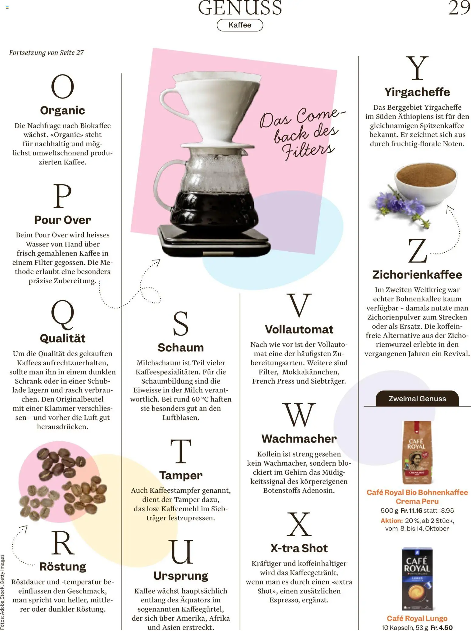 Migros aktionen Magazin – gültig ab 07.10.2026 | Seite: 29 | Produkte: Schrank, Milch, Kaffee, Wasser