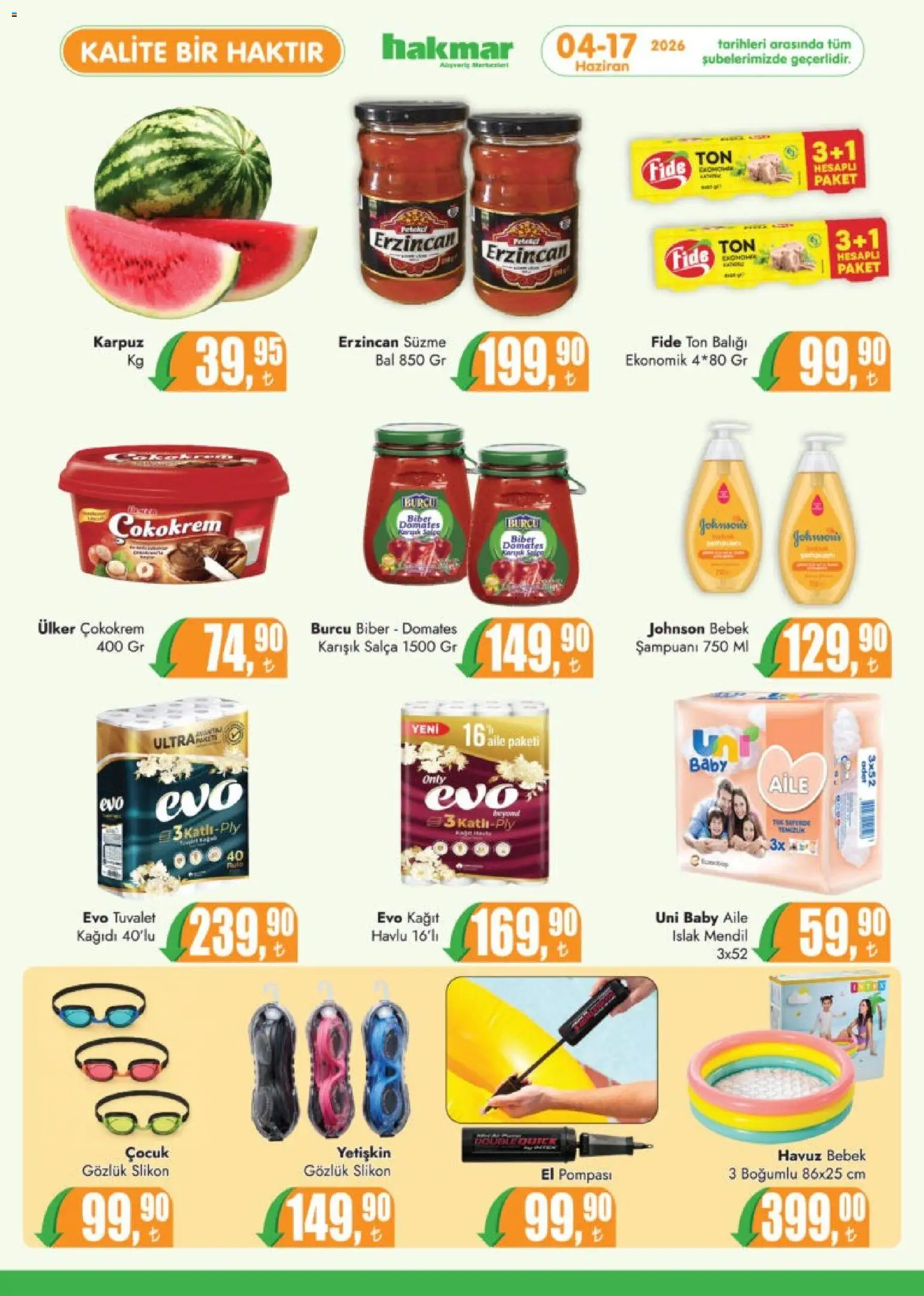 Hakmar Katalog - 04.06.2026 tarihinden itibaren geçerlidir | Sayfa: 8 | Ürünler: Domates, Gözlük, Karpuz, Ton balığı