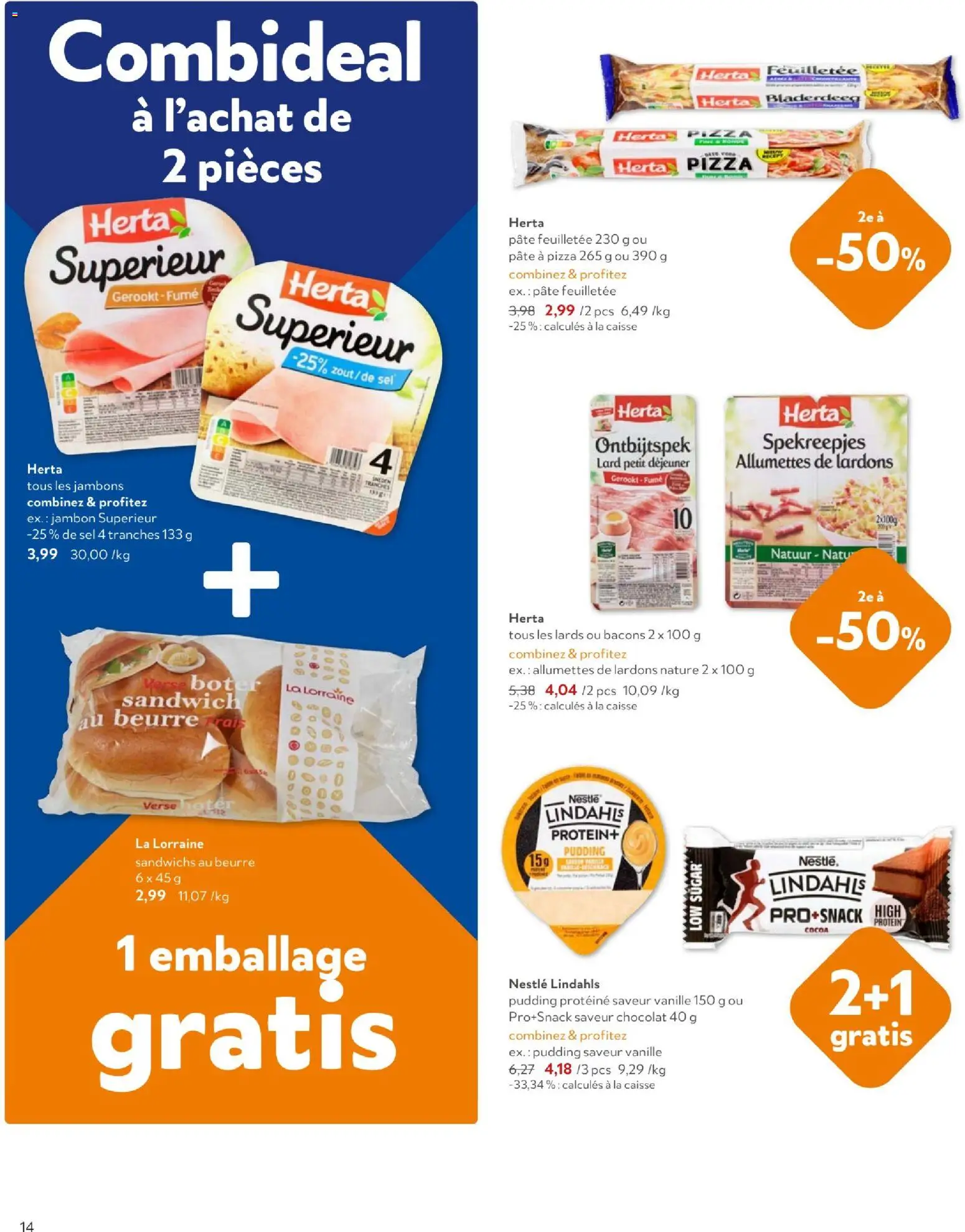 {H1} | Pagina: 14 | Producten: Pudding, La, Bladerdeeg, Boter