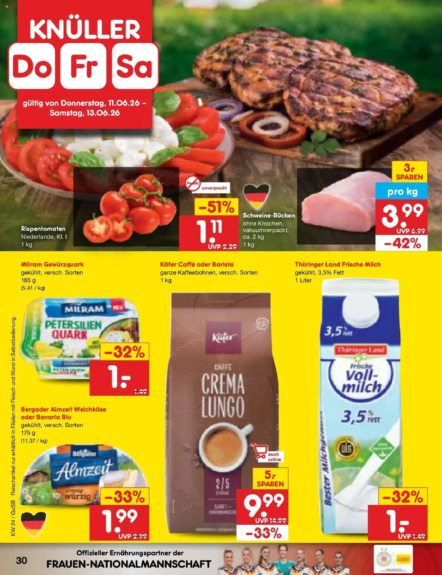 Netto Marken-Discount Prospekt Machern – gültig ab 08.06.2026 | Seite: 48 | Produkte: Quark, Milch, Milram, Schweinerucken