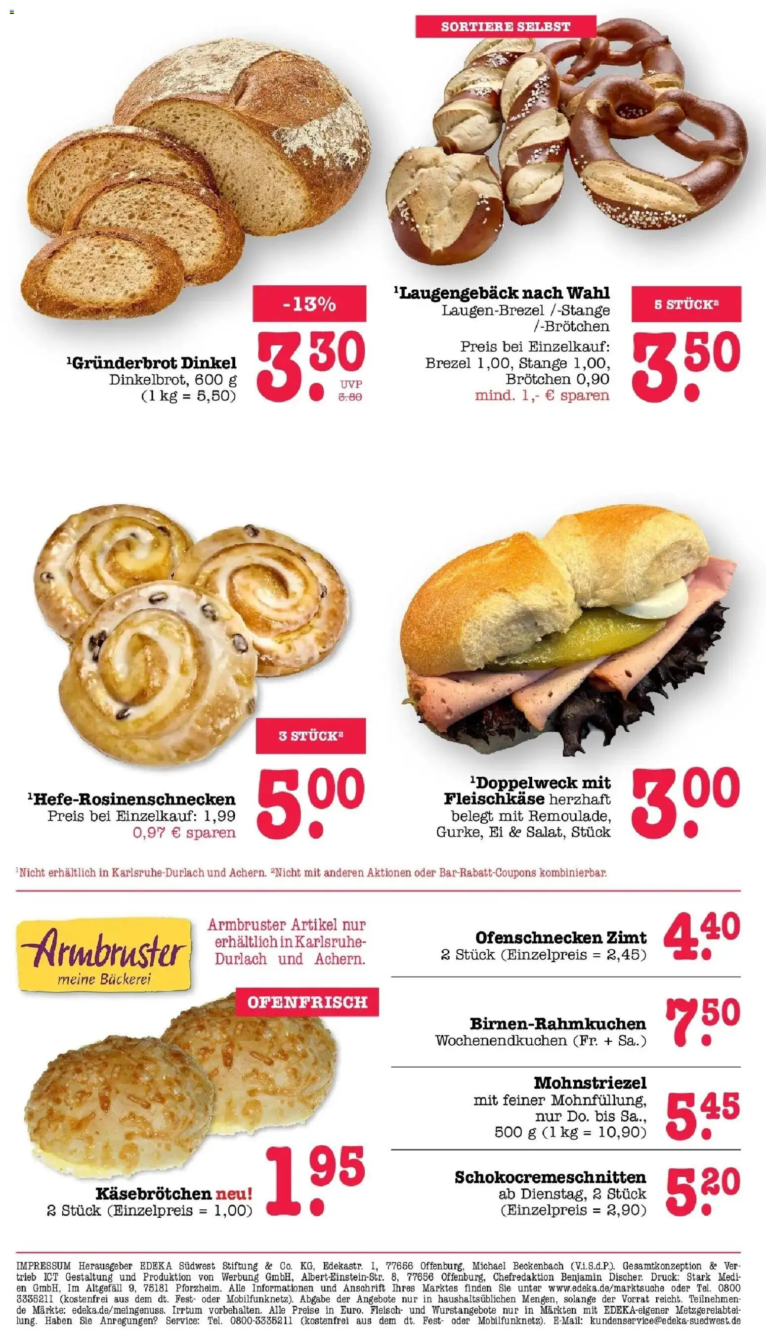 E center Prospekt Achern (ab 19.10.2026) zum Blättern | Seite: 16 | Produkte: Bäckerei, Fleisch