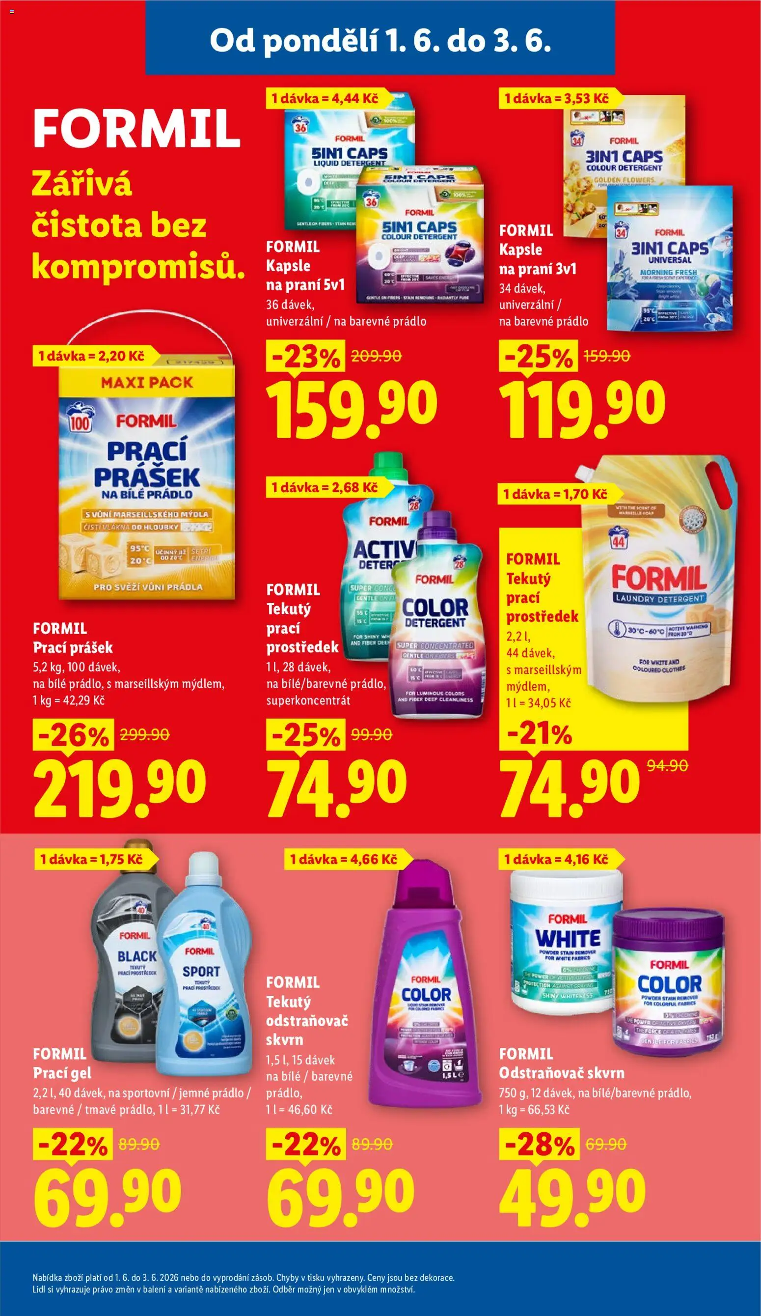 Lidl leták od 01.06.2026 | Strana: 29 | Produkty: Prací gel, Kapsle, Prací Prášek, Prací prášek Formil