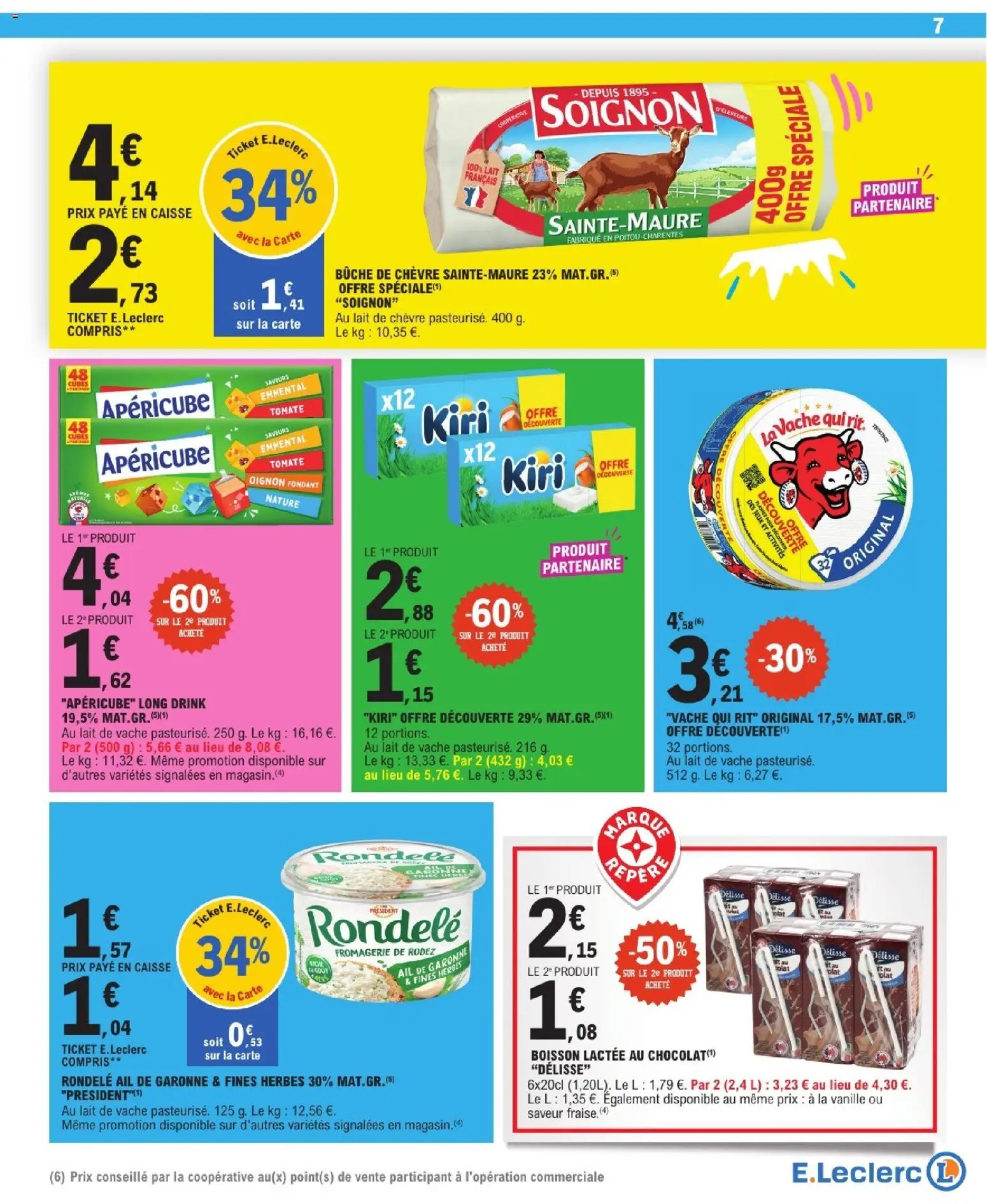 {H1} | Page: 7 | Produits: Boisson lactee, Ail, Jeux, Bûche de chèvre