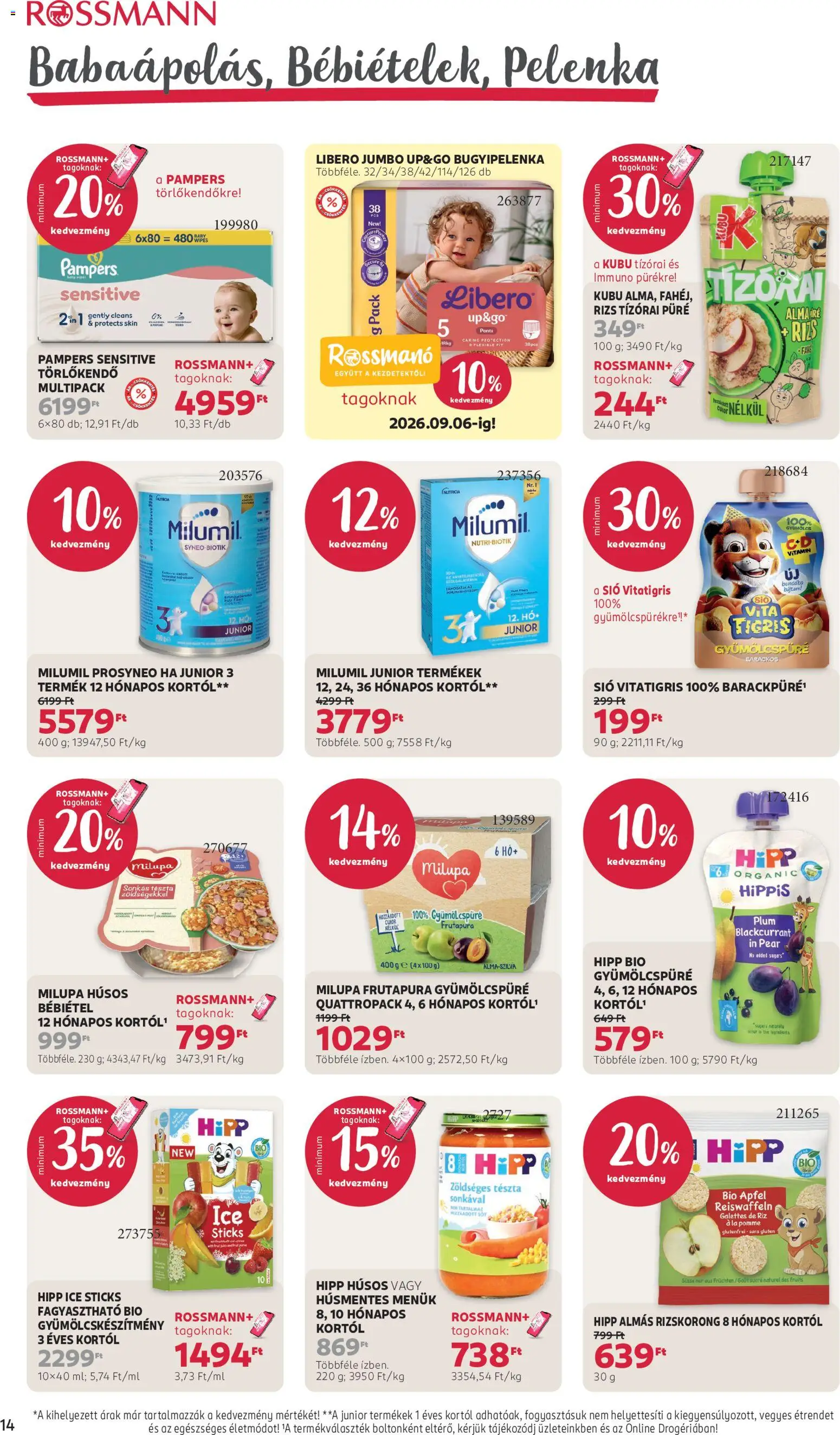 Rossmann akciós ujság - amely érvényes a következő dátumtól: 2026.08.31. | Oldal: 16 | Termékek: Pampers, Kubu, Alma, Rizs