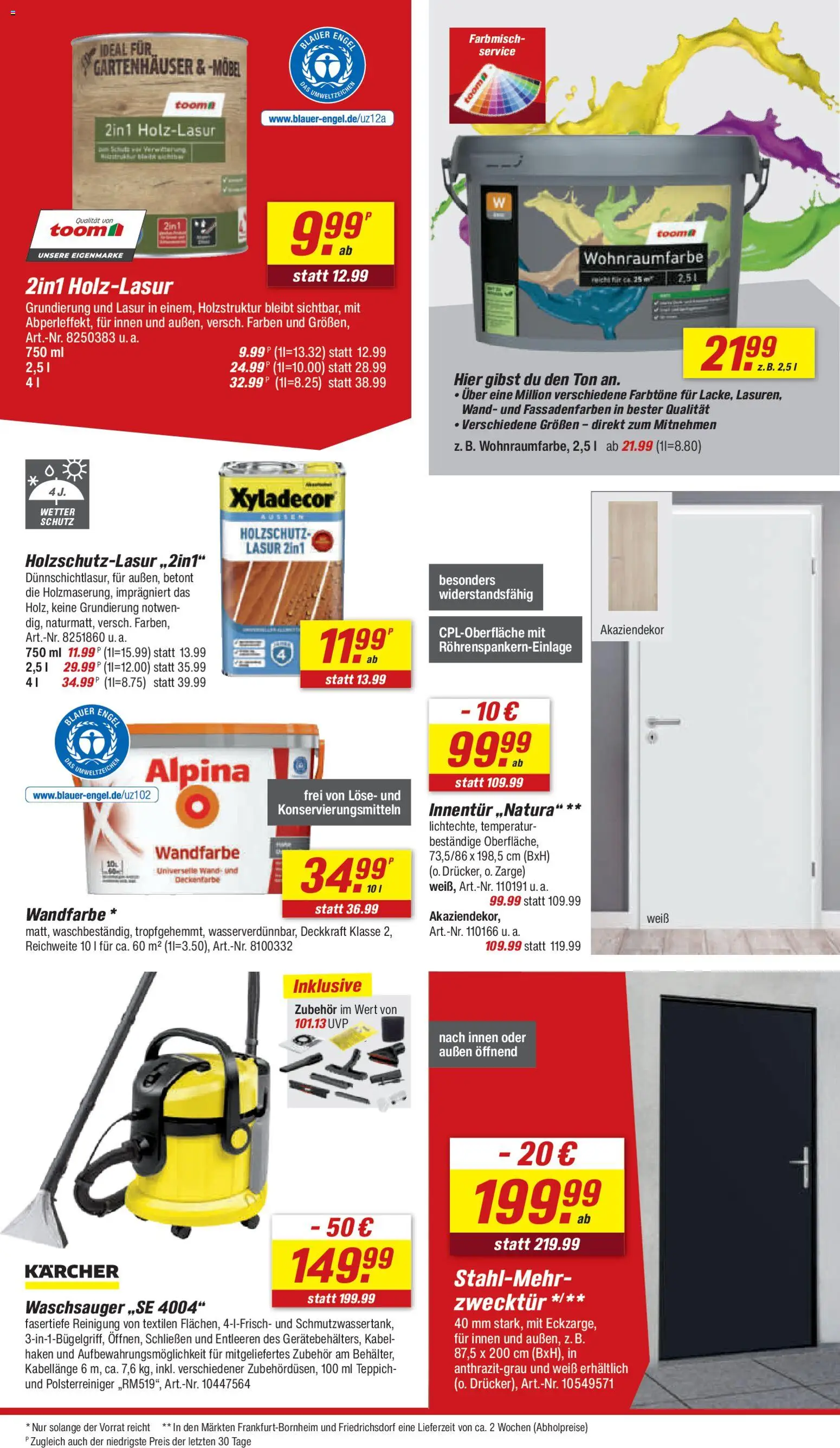 Toom Baumarkt Prospekt – gültig ab 18.07.2026 | Seite: 14 | Produkte: Kabel, Teppich, Wandfarbe