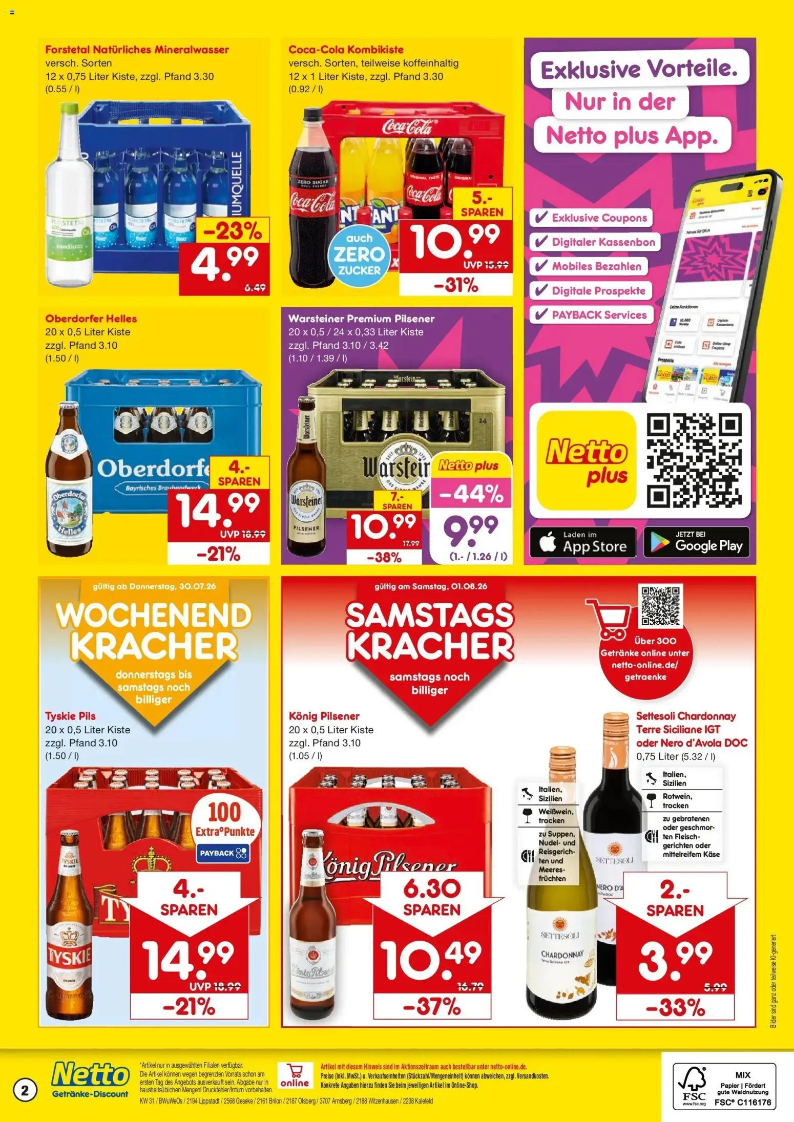 Netto Marken-Discount Prospekt Bielefeld-Jöllenbeck – gültig ab 27.07.2026 | Seite: 2 | Produkte: Coca cola, Pils, Zucker, Warsteiner