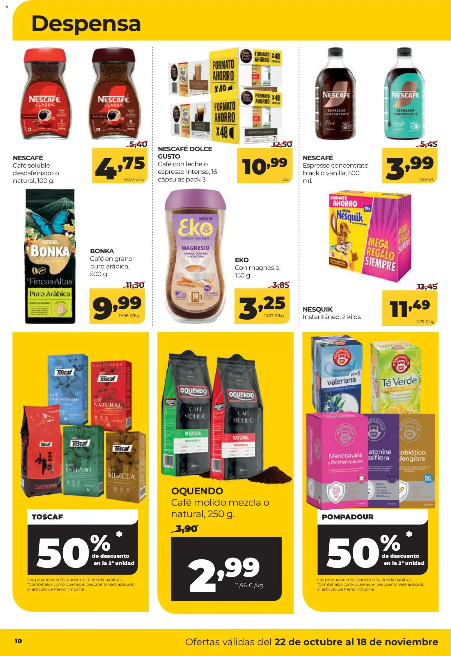 Alimerka folleto Castilla y León │ válido desde el 22/10/2026 | Página: 10 | Productos: Jengibre, Café molido, Café soluble, Café en grano