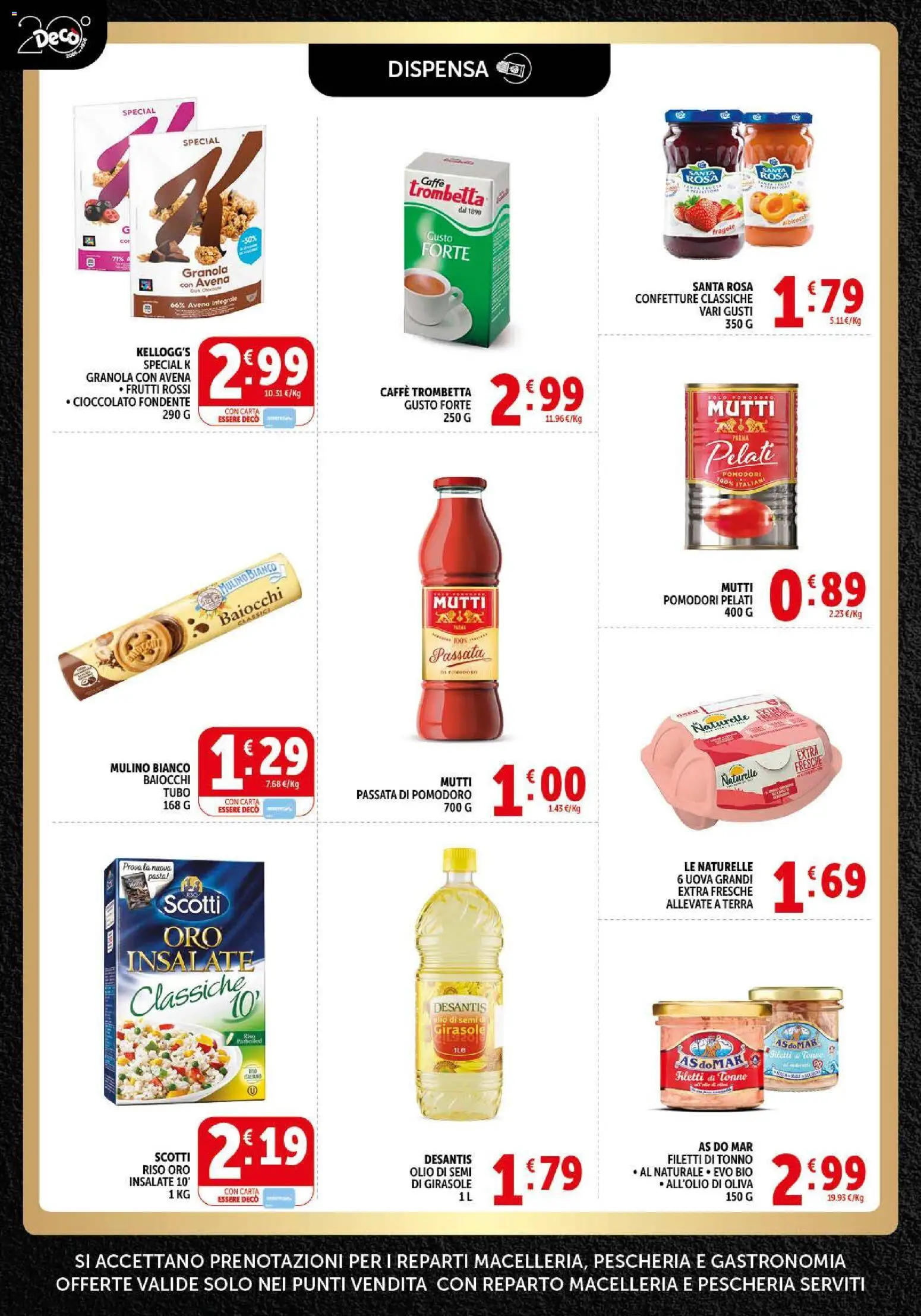 Volantino Decò del 10/07/2026 | Pagina: 4 | Prodotti: Uova, Caffè, Riso, Pasta