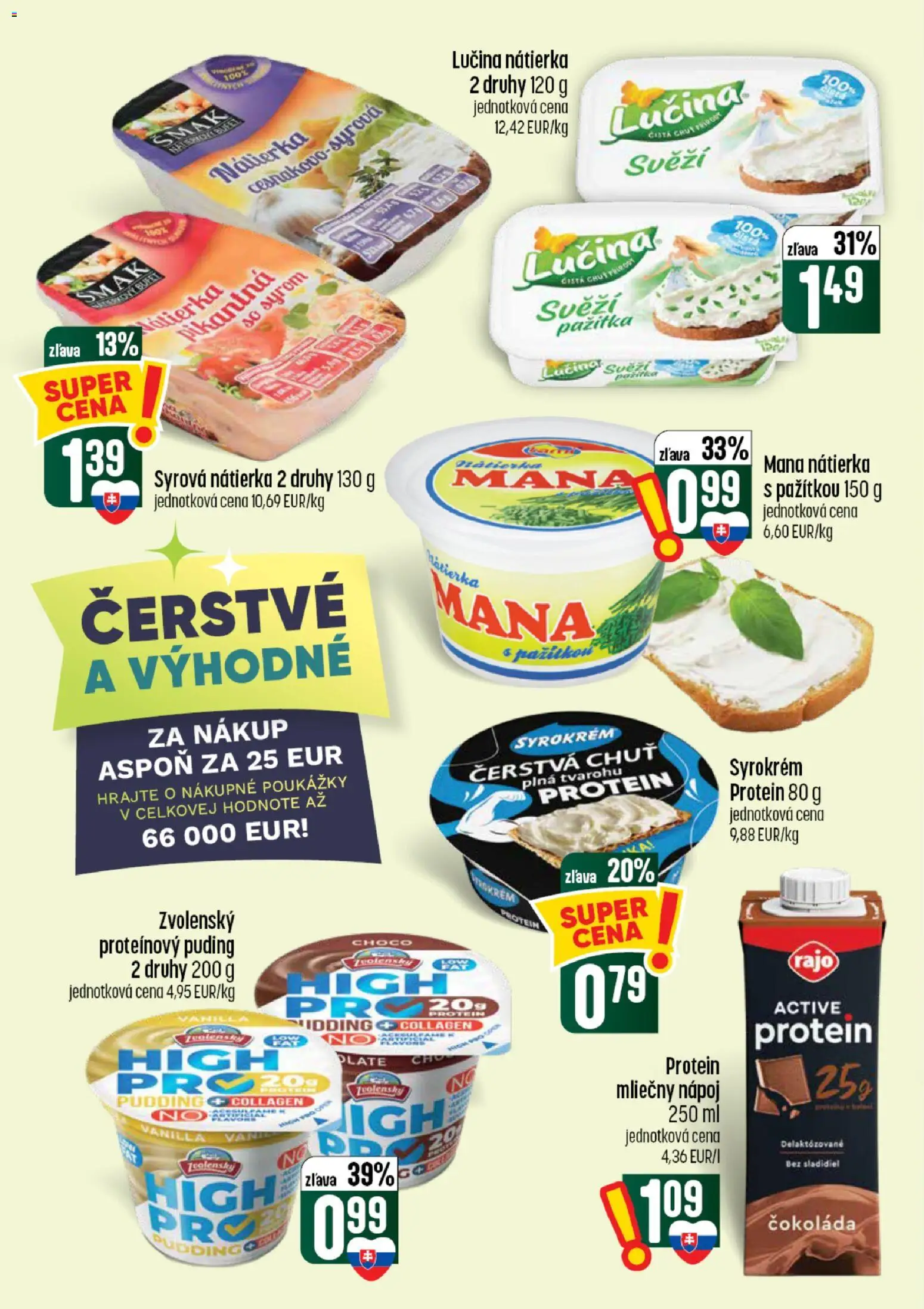 Nové COOP Jednota akcie – leták je platný od 30.07.2026 | Strana: 18 | Produkty: Pažítka, Proteínový puding, Protein, Čokoláda