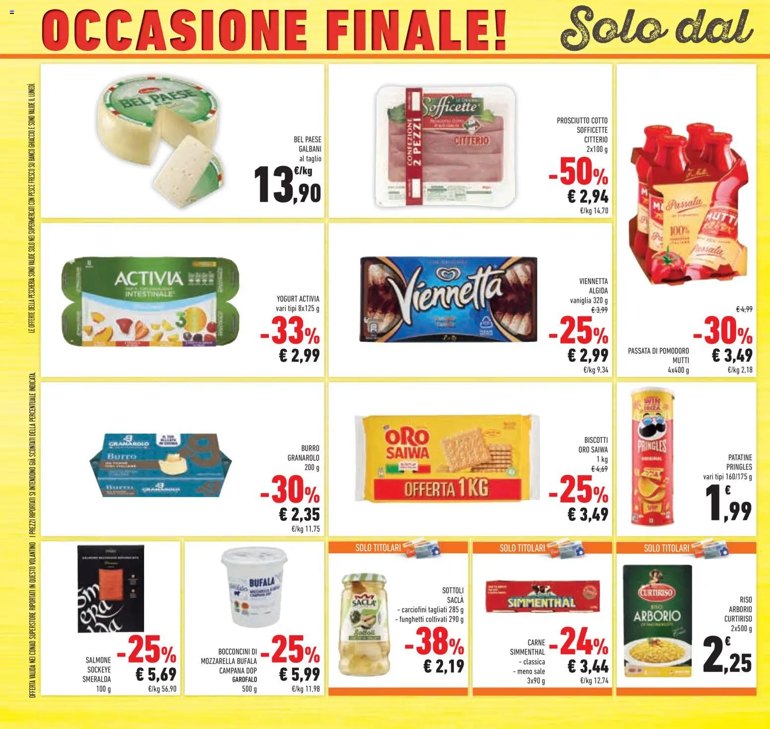 Volantino Conad del 09/09/2026 | Pagina: 44 | Prodotti: Prosciutto Cotto, Sale, Pomodoro, Burro