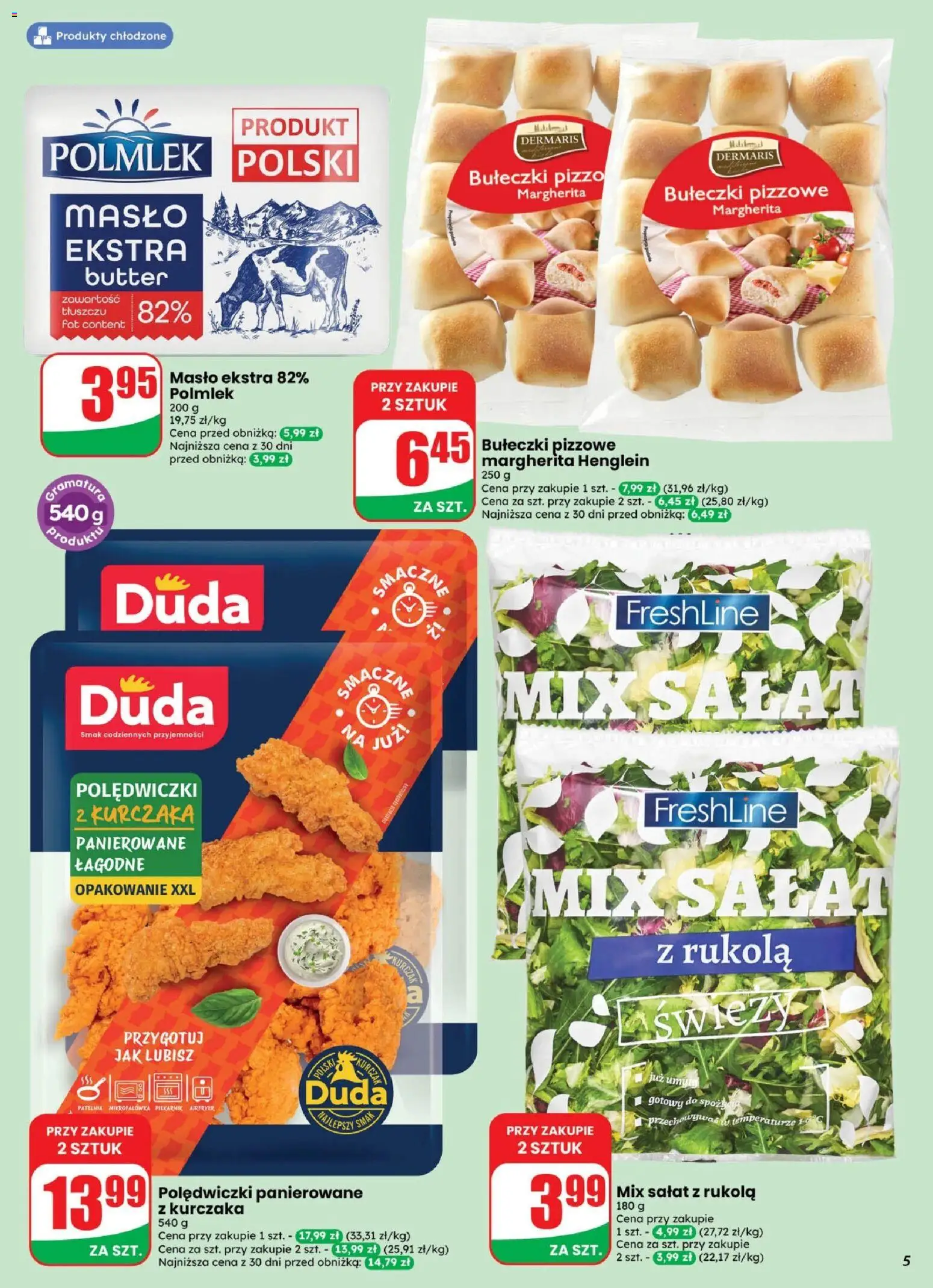 Dino gazetka - Weekendowe Okazje od 16.10.2026 | Strona: 5 | Produkty: Kurczak, Mikrofalówka, Masło, Patelnia