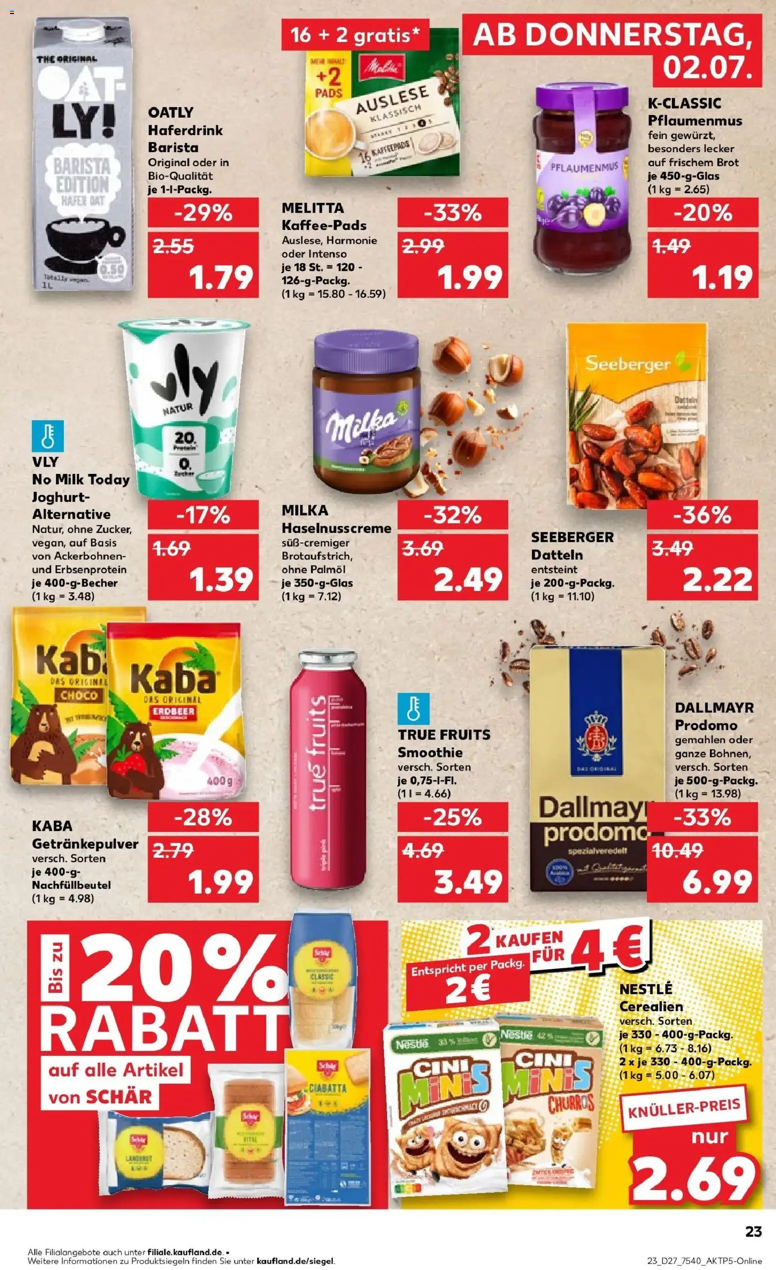 Kaufland Prospekt Frankfurt (Oder) – gültig ab 29.06.2026 | Seite: 34 | Produkte: Melitta, Haferdrink, Dallmayr, Brot