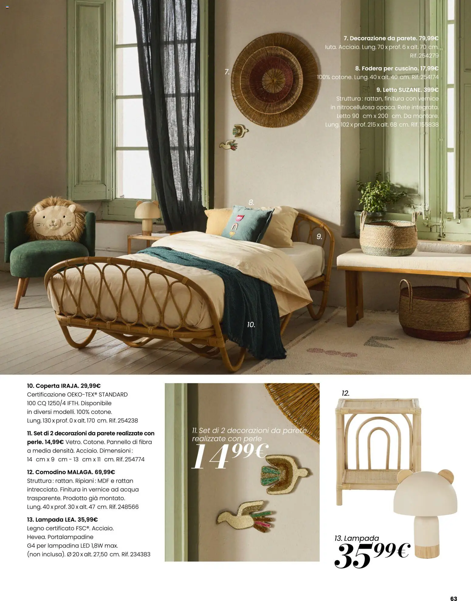 Volantino Maisons du Monde del 23/09/2026 | Pagina: 63 | Prodotti: Acqua, Letto, Decorazioni, Decorazione