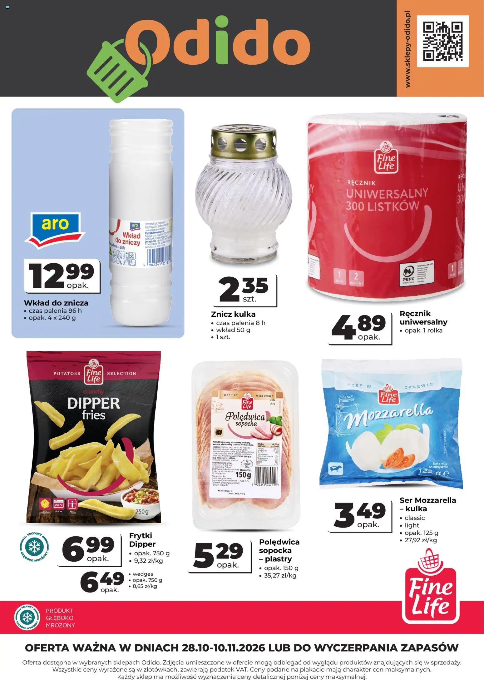 Makro gazetka - Odido Fine Life od 28.10.2026 | Strona: 1 | Produkty: Sery, Ser, Wędliny, Mozzarella