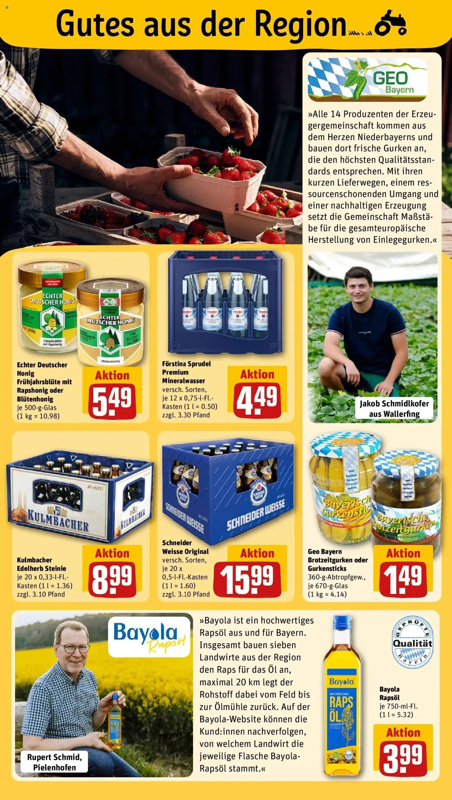 Rewe Prospekt Wilhermsdorf	 – gültig ab 27.04.2026 | Seite: 21 | Produkte: Öl, Rapsöl, Mineralwasser, Gurken