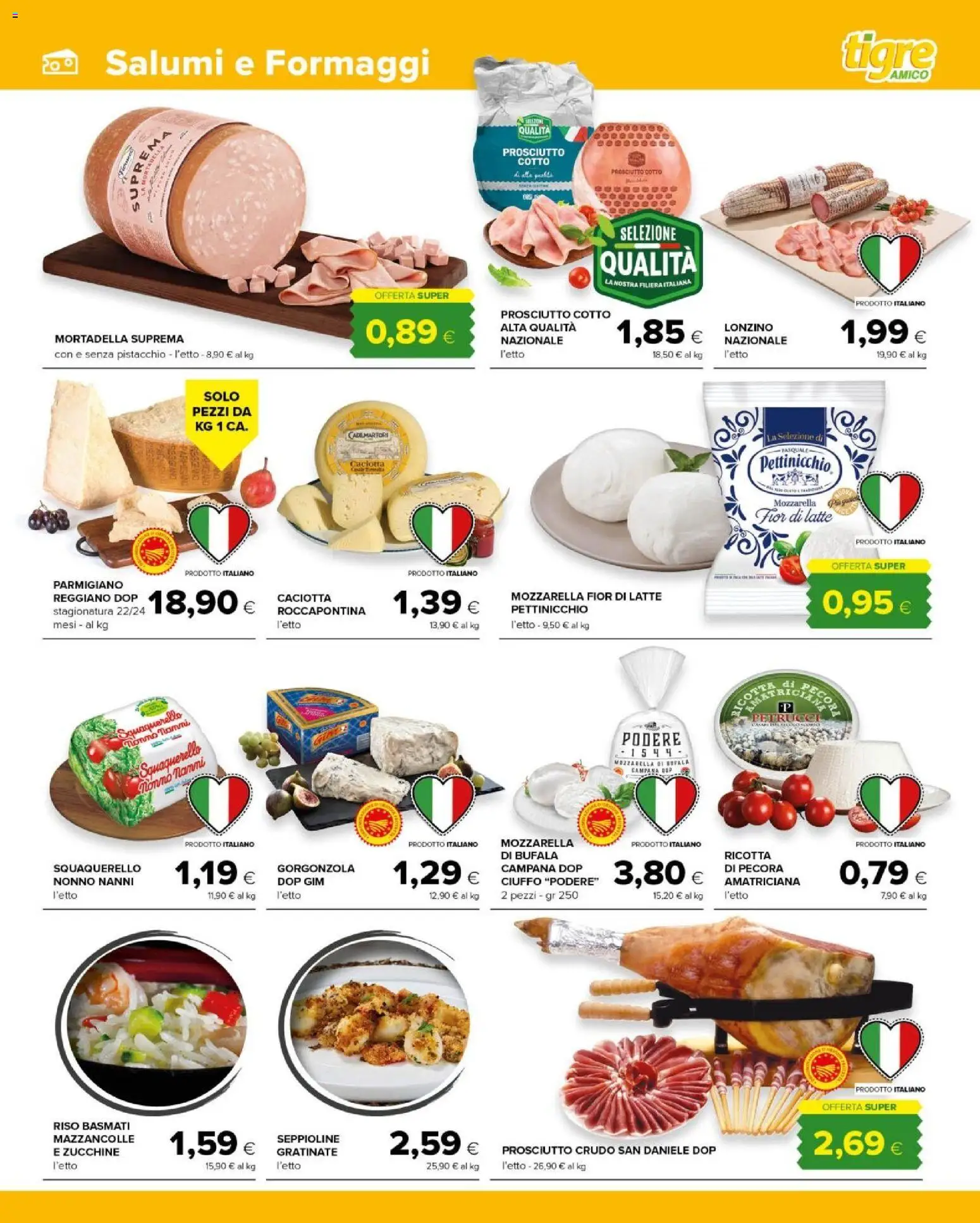 Volantino Tigre del 10.03.2026 | Pagina: 3 | Prodotti: Latte, Ricotta, Parmigiano, Gorgonzola