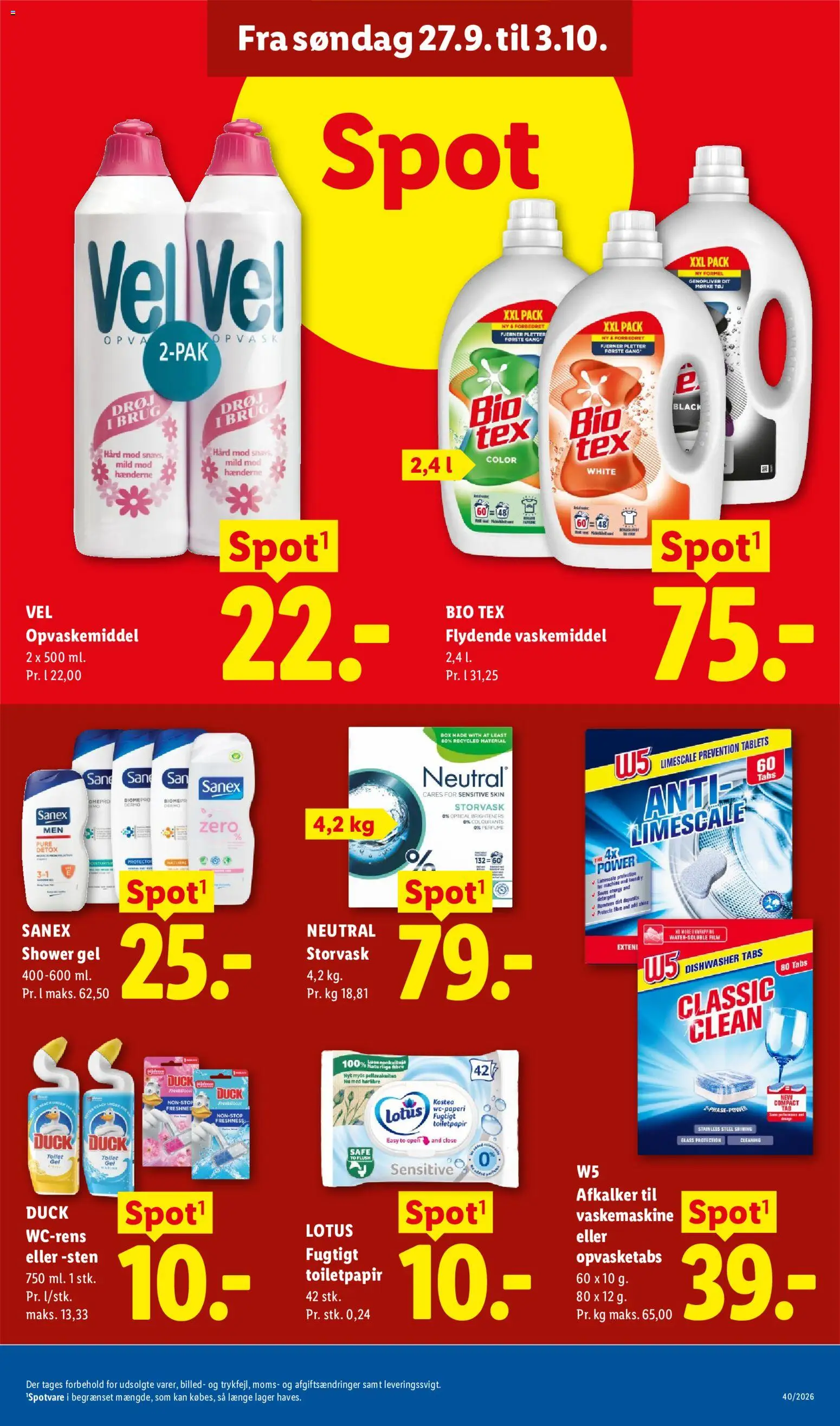 Lidl tilbudsavis – gyldig fra 27/09/2026 | Side: 13 | Produkter: Opvaskemiddel, Tablets, Vaskemaskine, Tøj