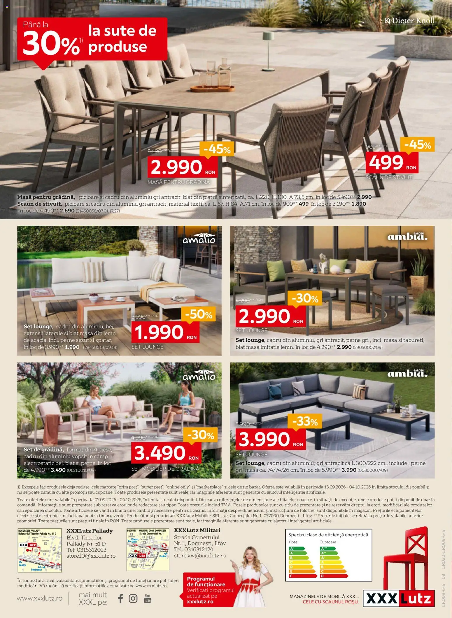 Noul catalog XXXLutz – valabil de la 07.09.2026 | Pagină: 8 | Produse: Perne, Masă, Scaun, Tip