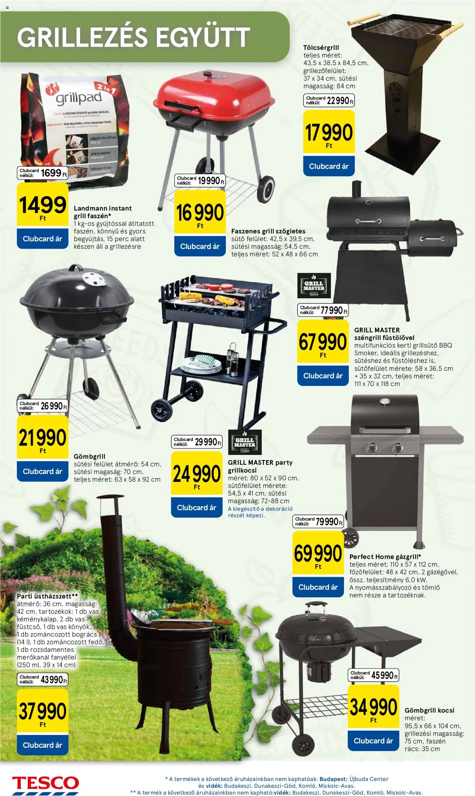 Tesco akciós ujság - amely érvényes a következő dátumtól: 07.05.2026 | Oldal: 34 | Termékek: Grillsütő, Sütő, Grill, Bogrács