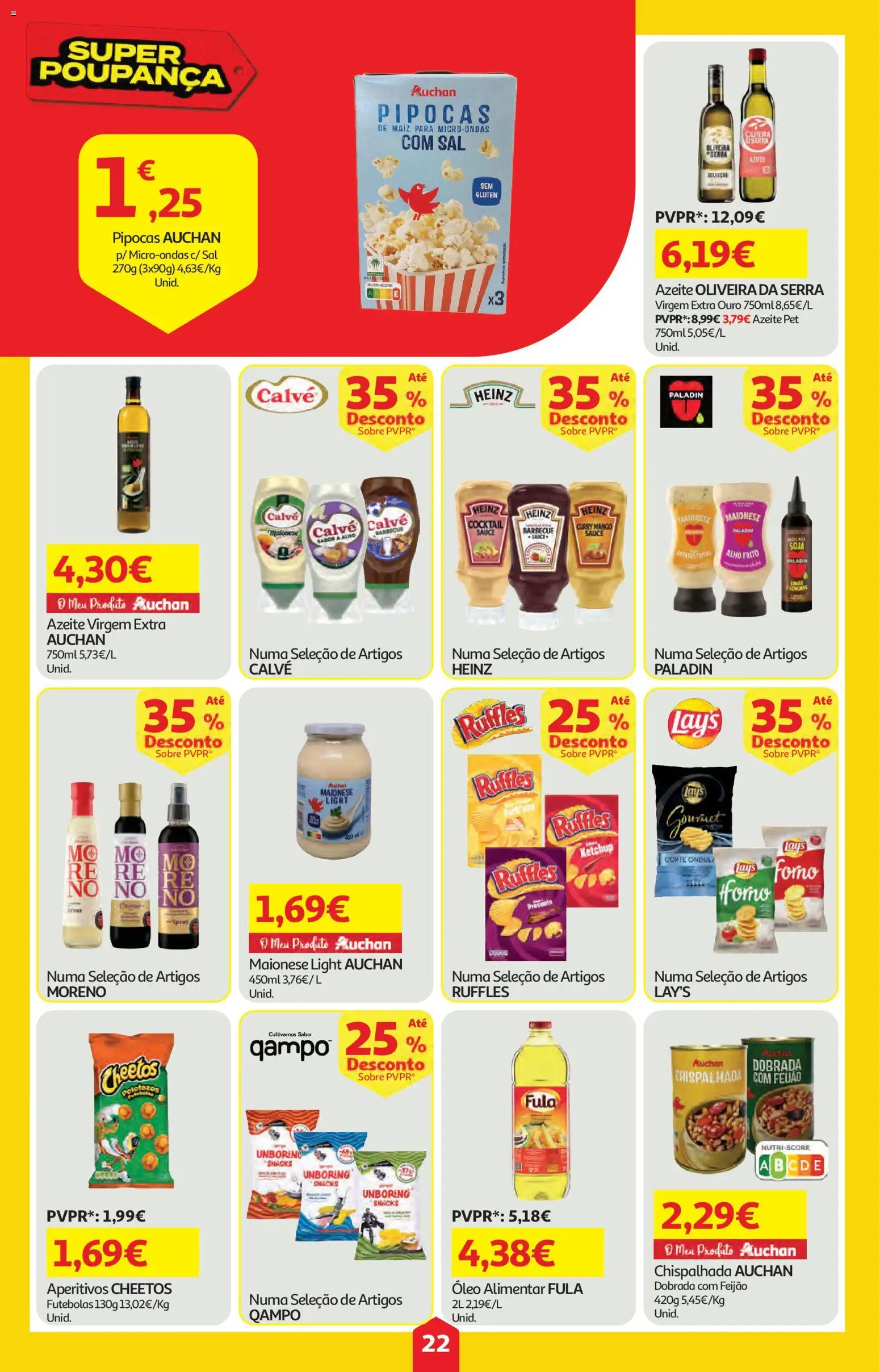 Auchan folheto │ válido de 09/04/2026 | Página: 22 | Produtos: Forno, Pipocas, Feijão, Alho