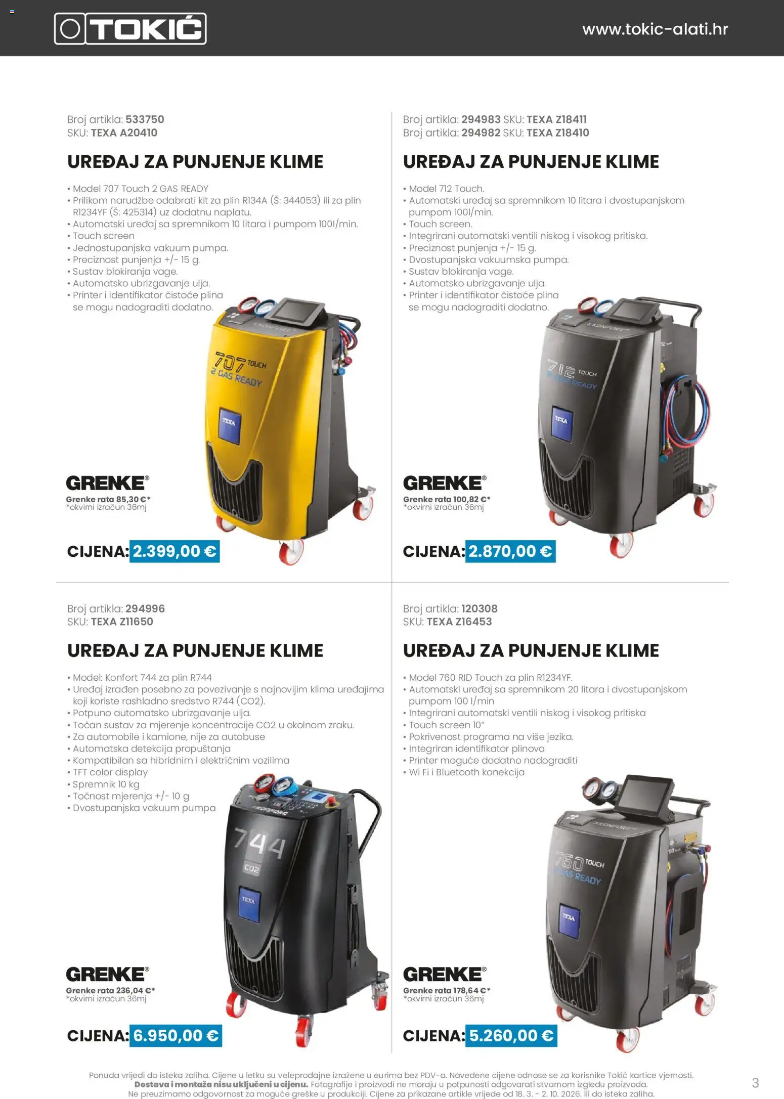 Tokić katalog | vrijedi od 18.03.2026 | Stranica: 3 | Proizvodi: Klima, Printer