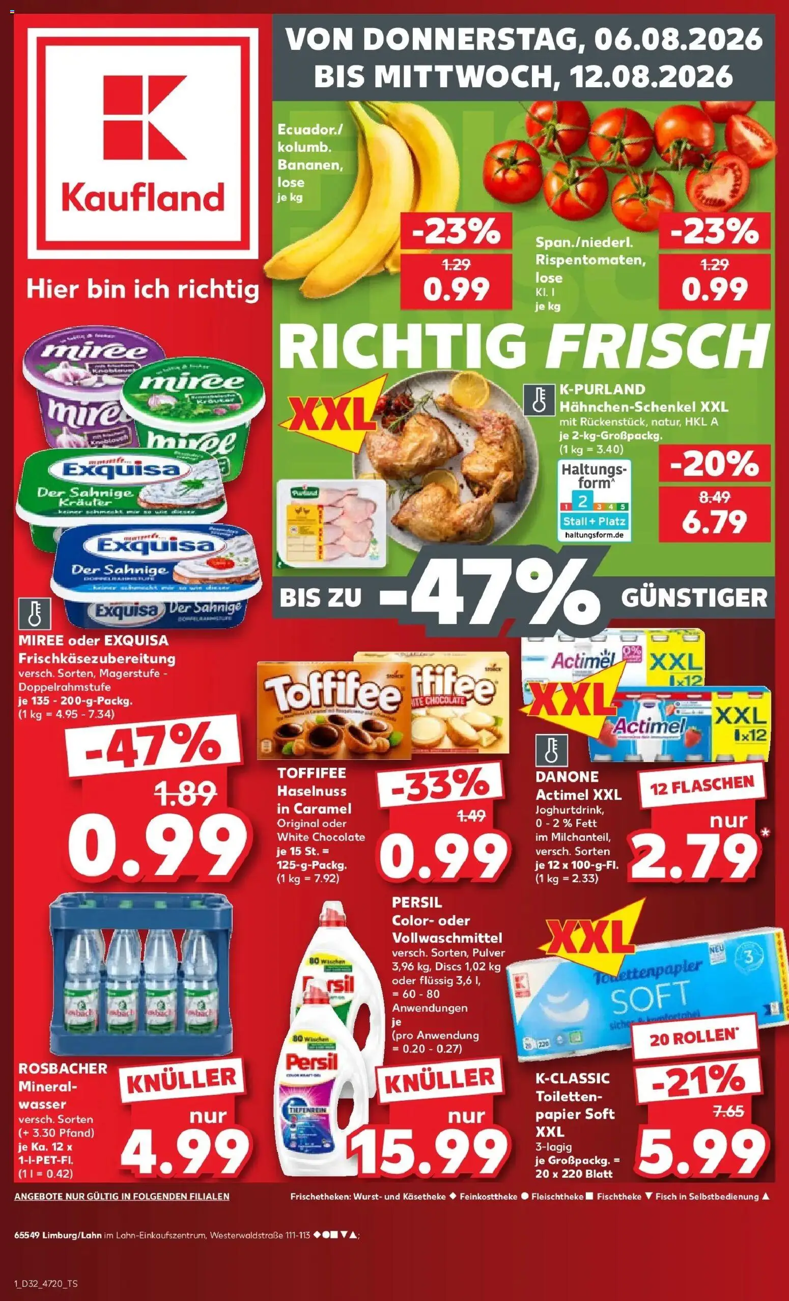 Kaufland Prospekt Limburg An Der Lahn – gültig ab 03.08.2026 | Seite: 10 | Produkte: Hahnchenschenkel, Fisch, Wurst, Persil