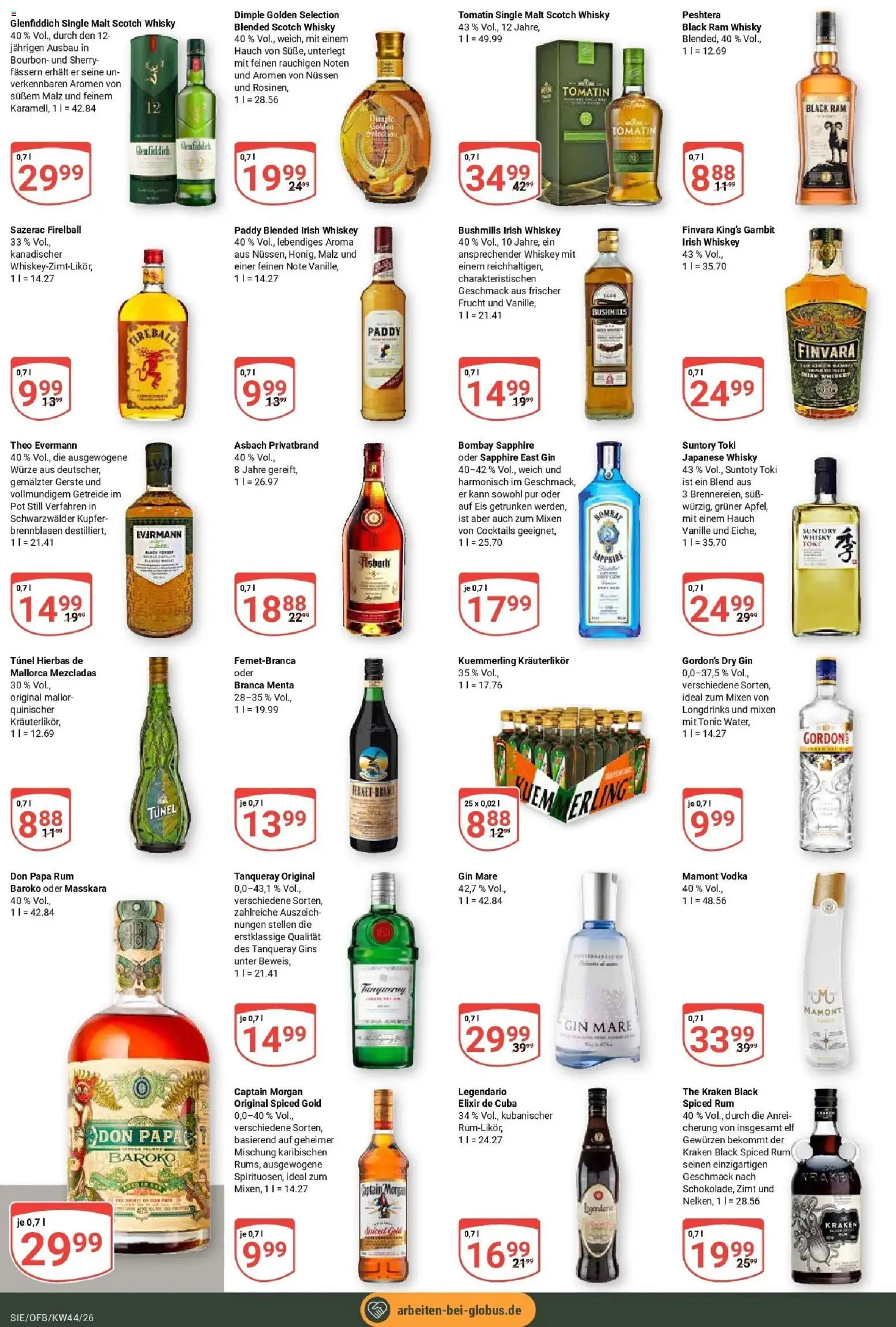 Globus Prospekt Siegen – gültig ab 26.10.2026 | Seite: 24 | Produkte: Vanille, Kuemmerling, Captain morgan, Gin