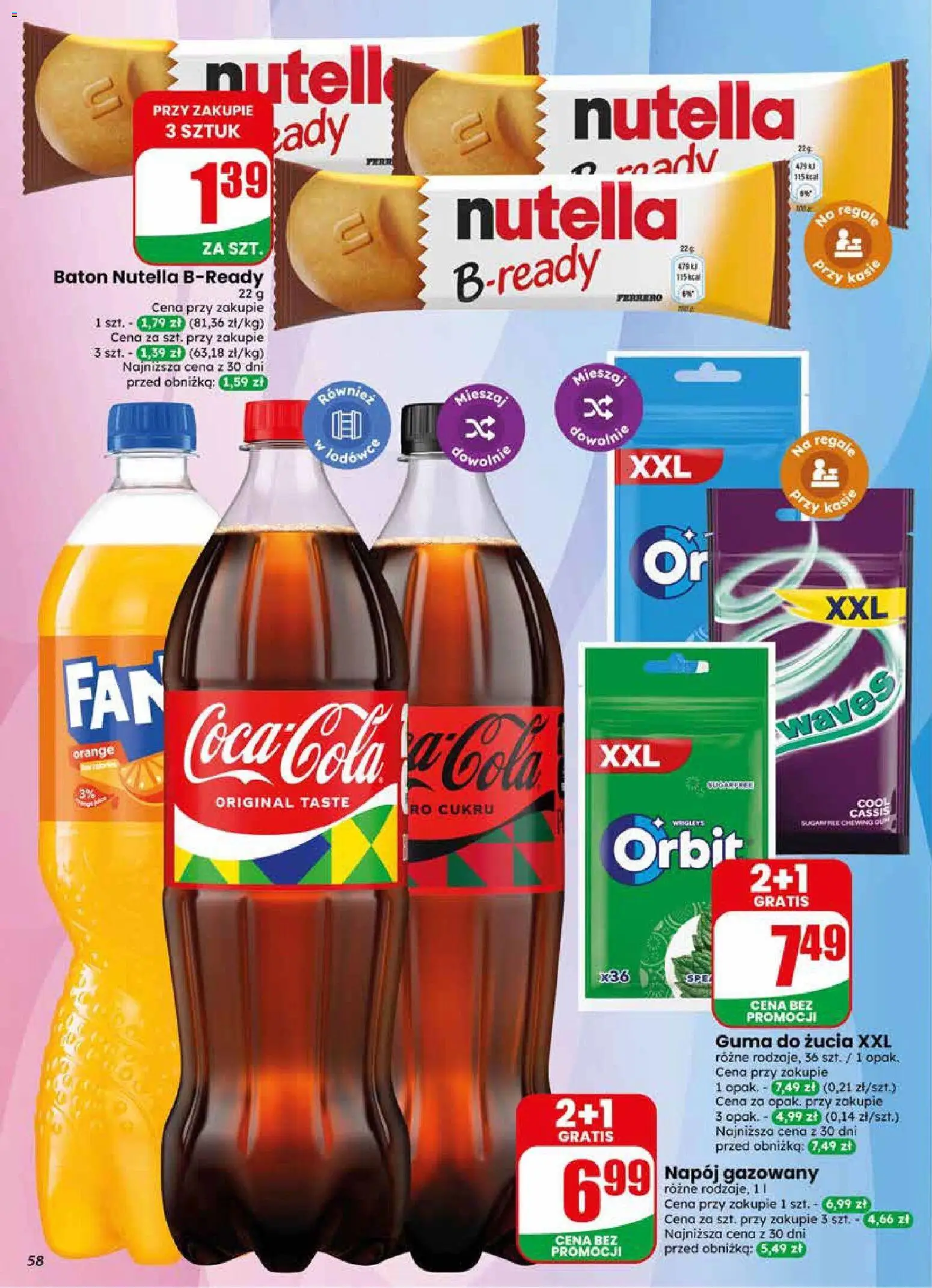Dino gazetka od 17.06.2026 | Strona: 58 | Produkty: Nutella, Baton, Guma do żucia