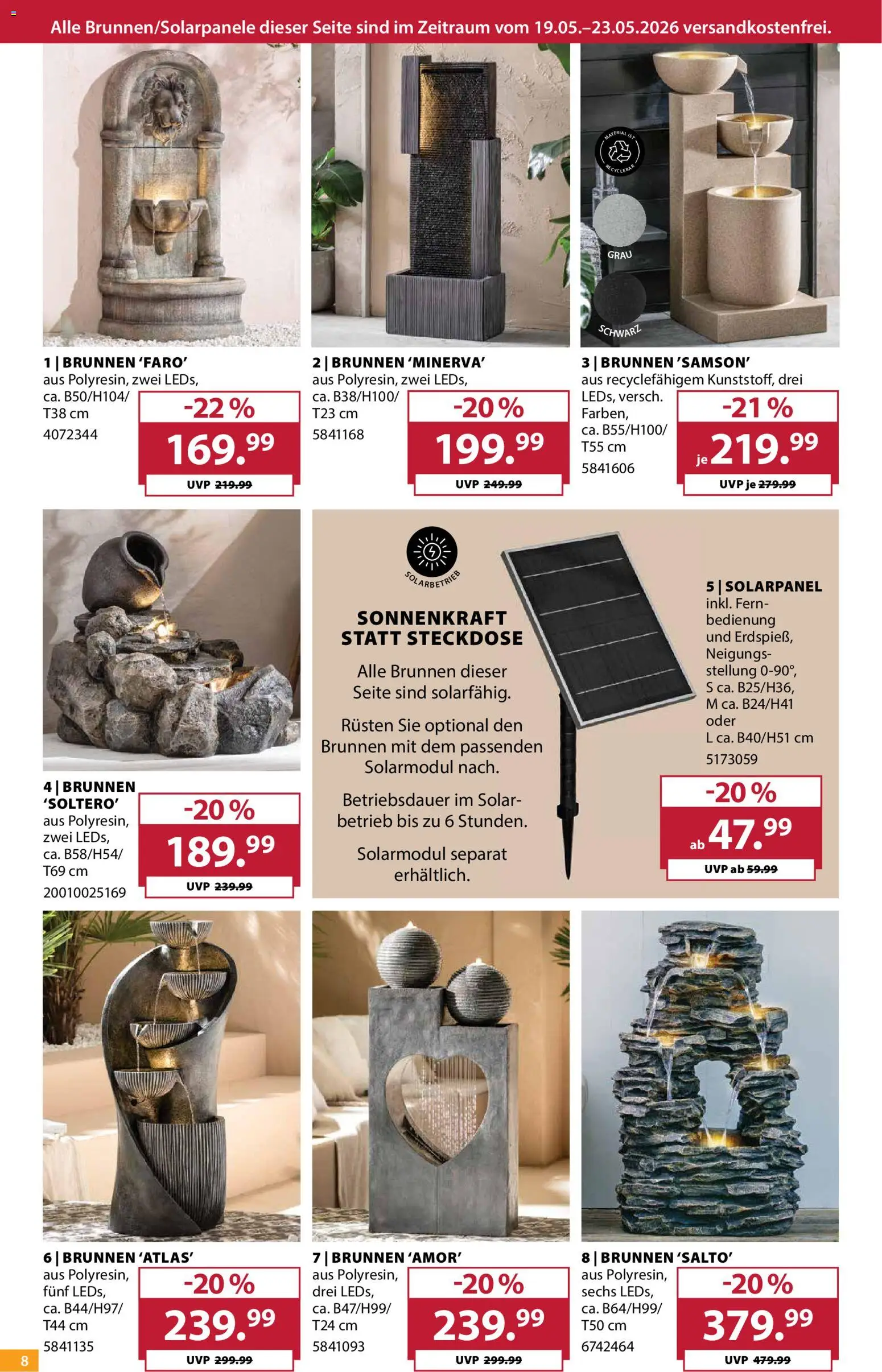 Dehner Prospekt – gültig ab 19.05.2026 | Seite: 8 | Produkte: Steckdose