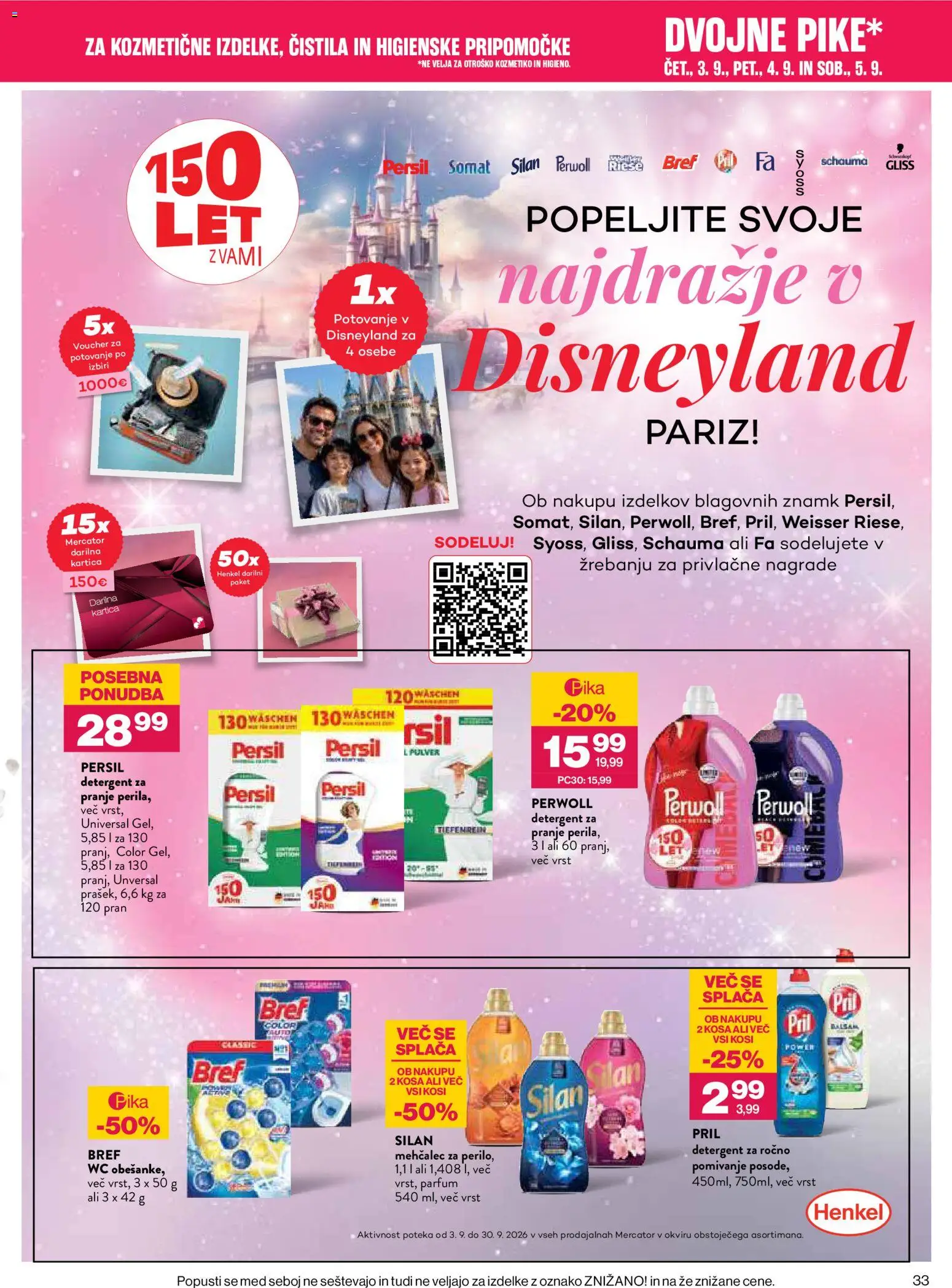 Novi Mercator katalog ponudbe – veljaven od 03.09.2026 | Stran: 33 | Izdelki: Med, Čistila, Parfum, Detergent