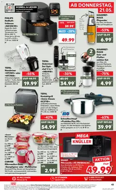 Kaufland Prospekt ab 21.05.2026 gültig | Seite: 43 | Produkte: Philips, Mixer, Multikocher, Stabmixer