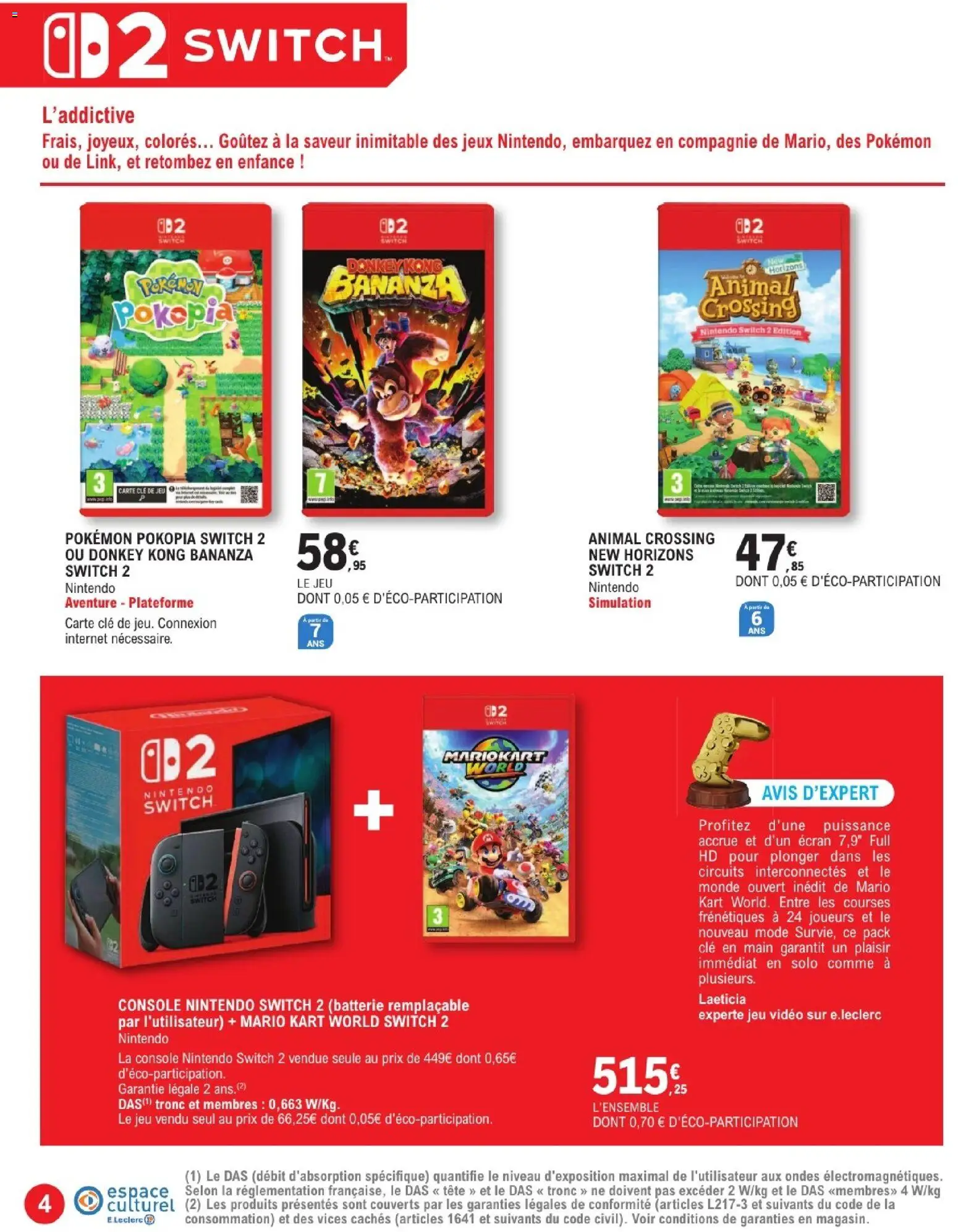 {H1} | Page: 4 | Produits: Vidéo, Jeu vidéo, console Nintendo Switch, Jeux