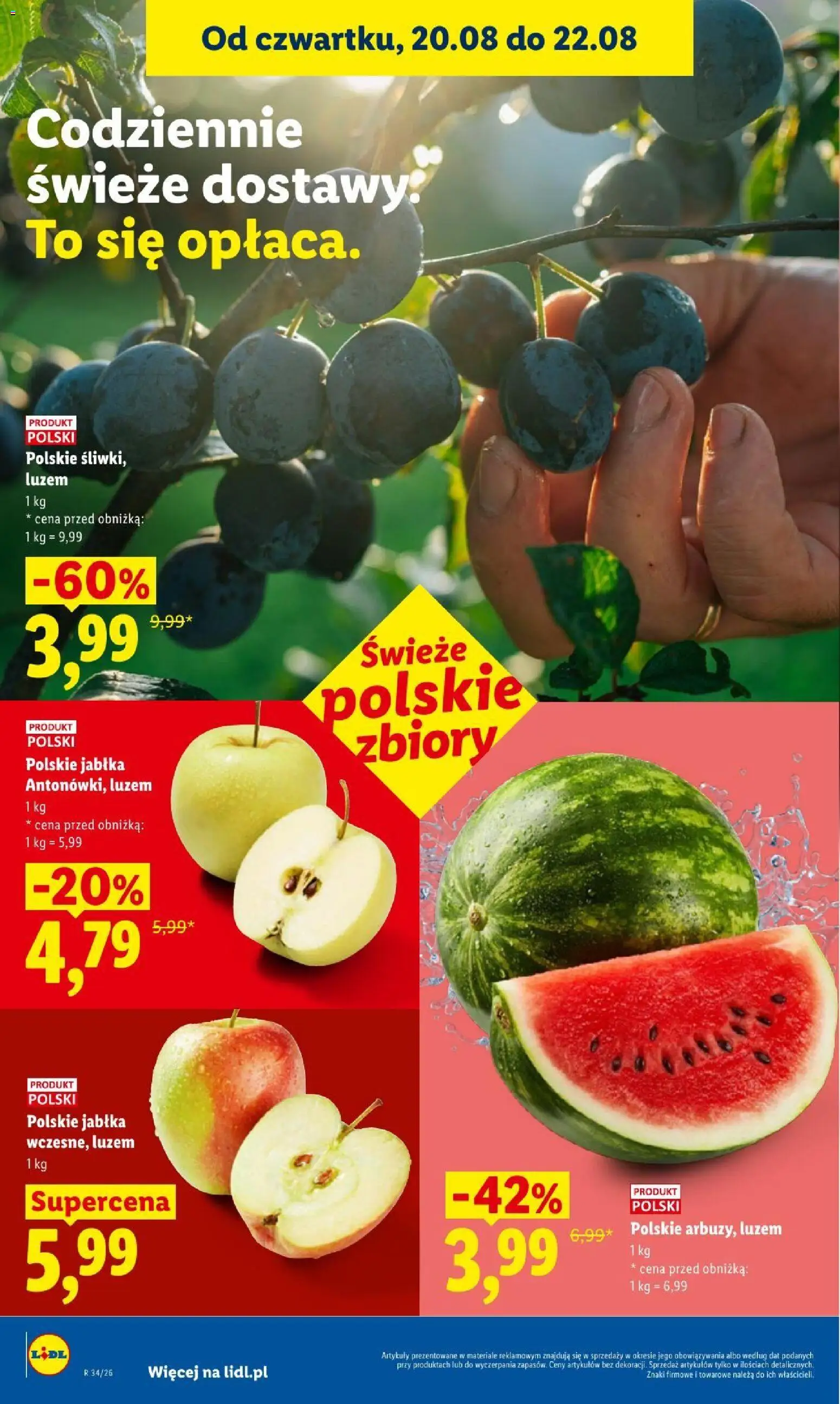 Lidl gazetka od 20.08.2026 | Strona: 44 | Produkty: Jabłka