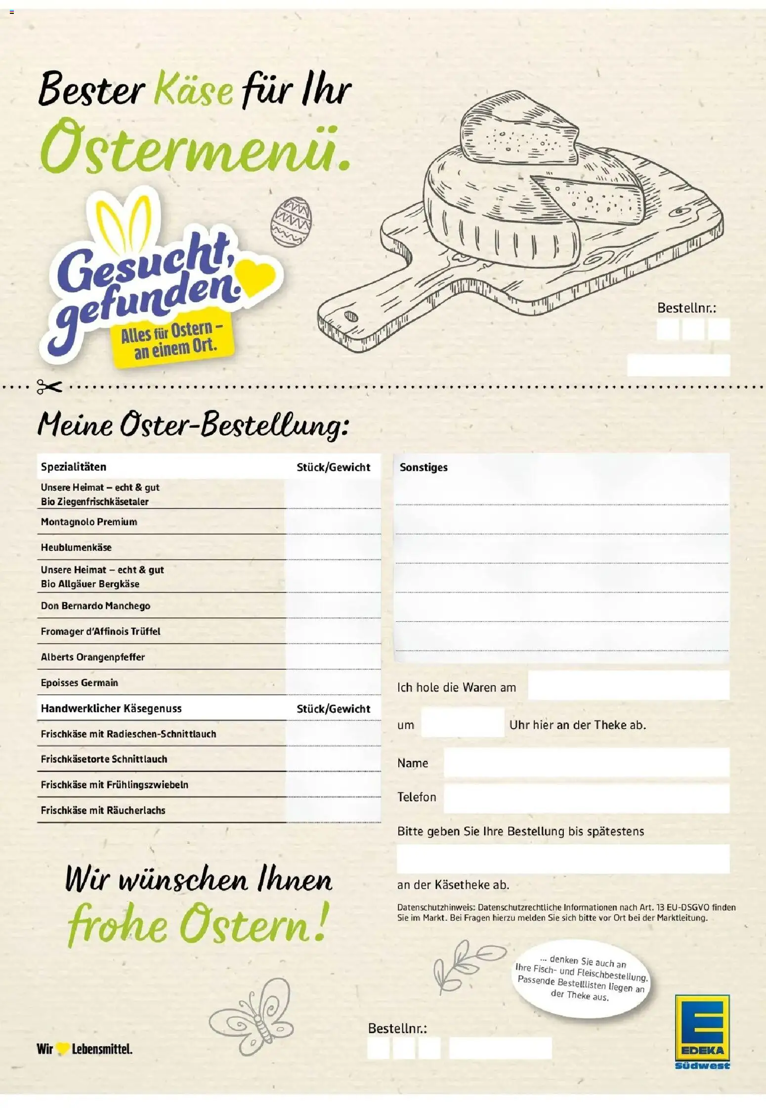 Edeka prospekt Bitburg	 – gültig ab 23.03.2026 | Seite: 50 | Produkte: Käse, Theke, Telefon, Uhr