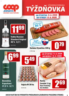 COOP Jednota leták platný od 11.06.2026
