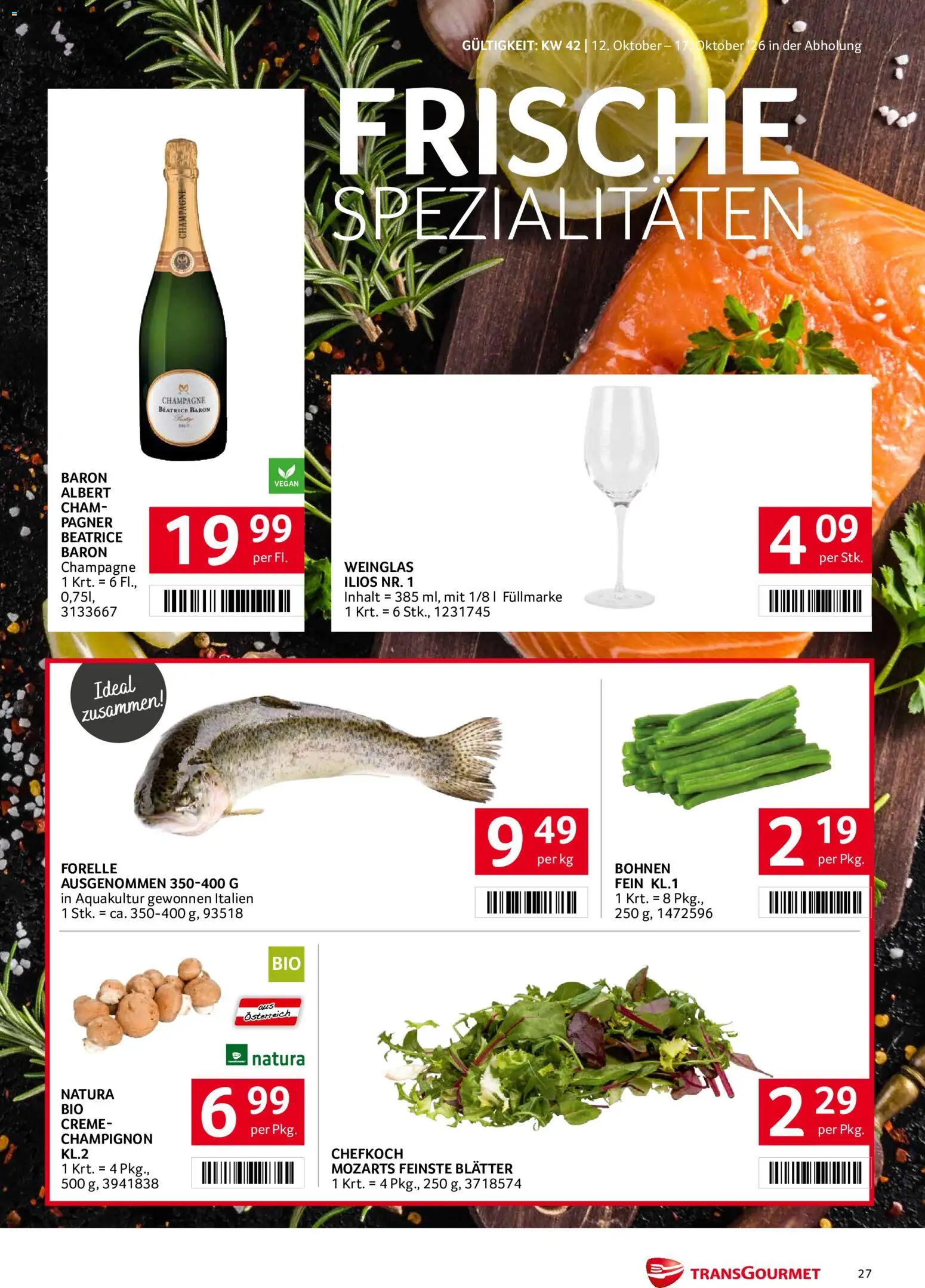 Transgourmet Broschüre gültig ab 11.10.2026 | Seite: 26 | Produkte: Creme