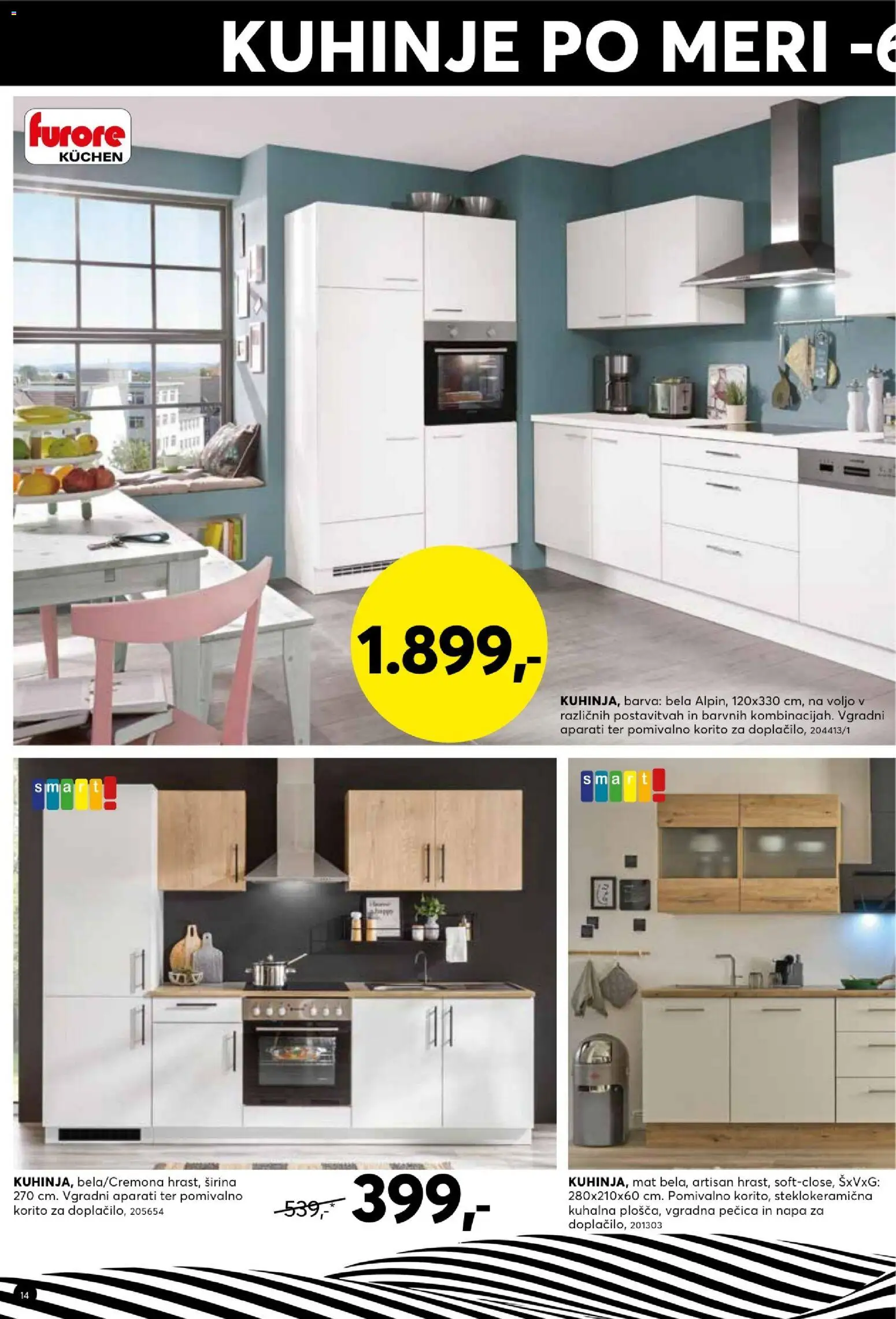 Novi Dipo katalog ponudbe – veljaven od 02.09.2026 | Stran: 14 | Izdelki: Pecica, Pomivalno korito, Vgradna pečica, Barva