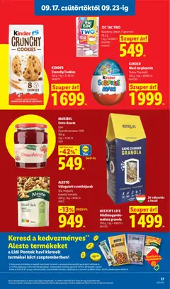 MARIBEL Extra dzsem Eper, Gyümölcstartalom: 50% 450 g; 1 kg = 1220 Ft - amely érvényes a következő dátumtól: 2026.09.17. | Oldal: 17