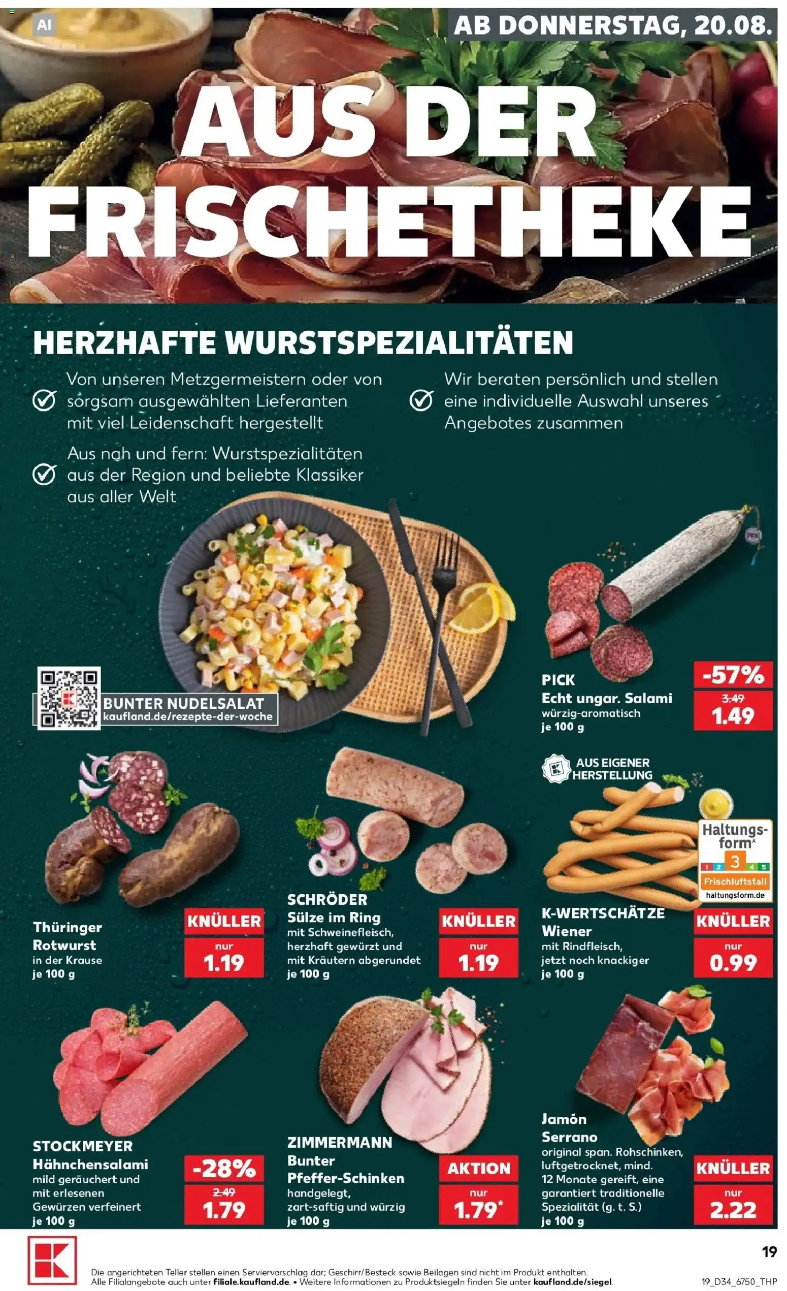 Prospekt Kaufland ab 17.08.2026 » Angebote Online zum Blättern | Seite: 30 | Produkte: Beilagen, Salami