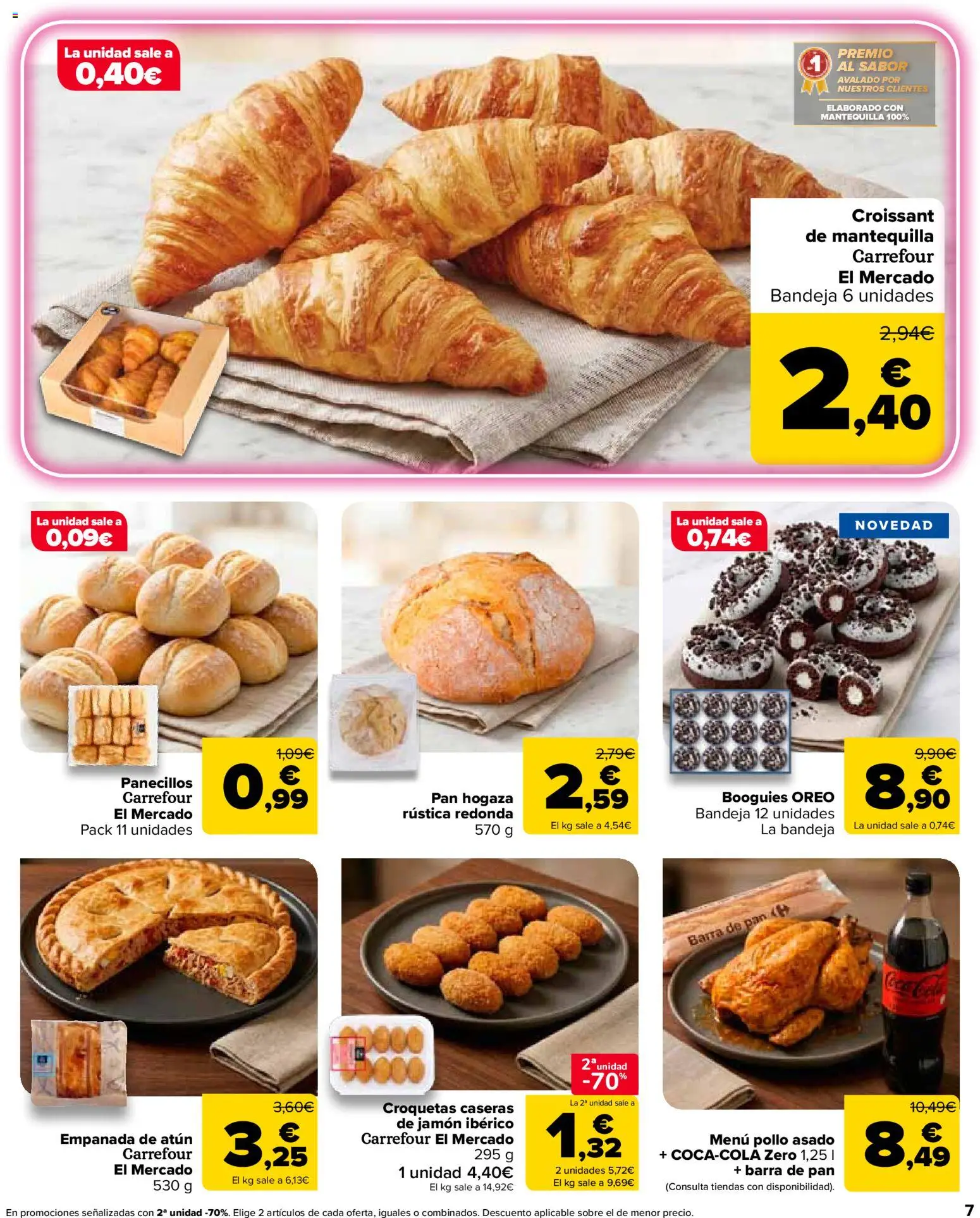 Carrefour Market folleto │ válido desde el 28/07/2026 | Página: 7 | Productos: Jamón ibérico, Pan, Croissant, Συσκευή ροής