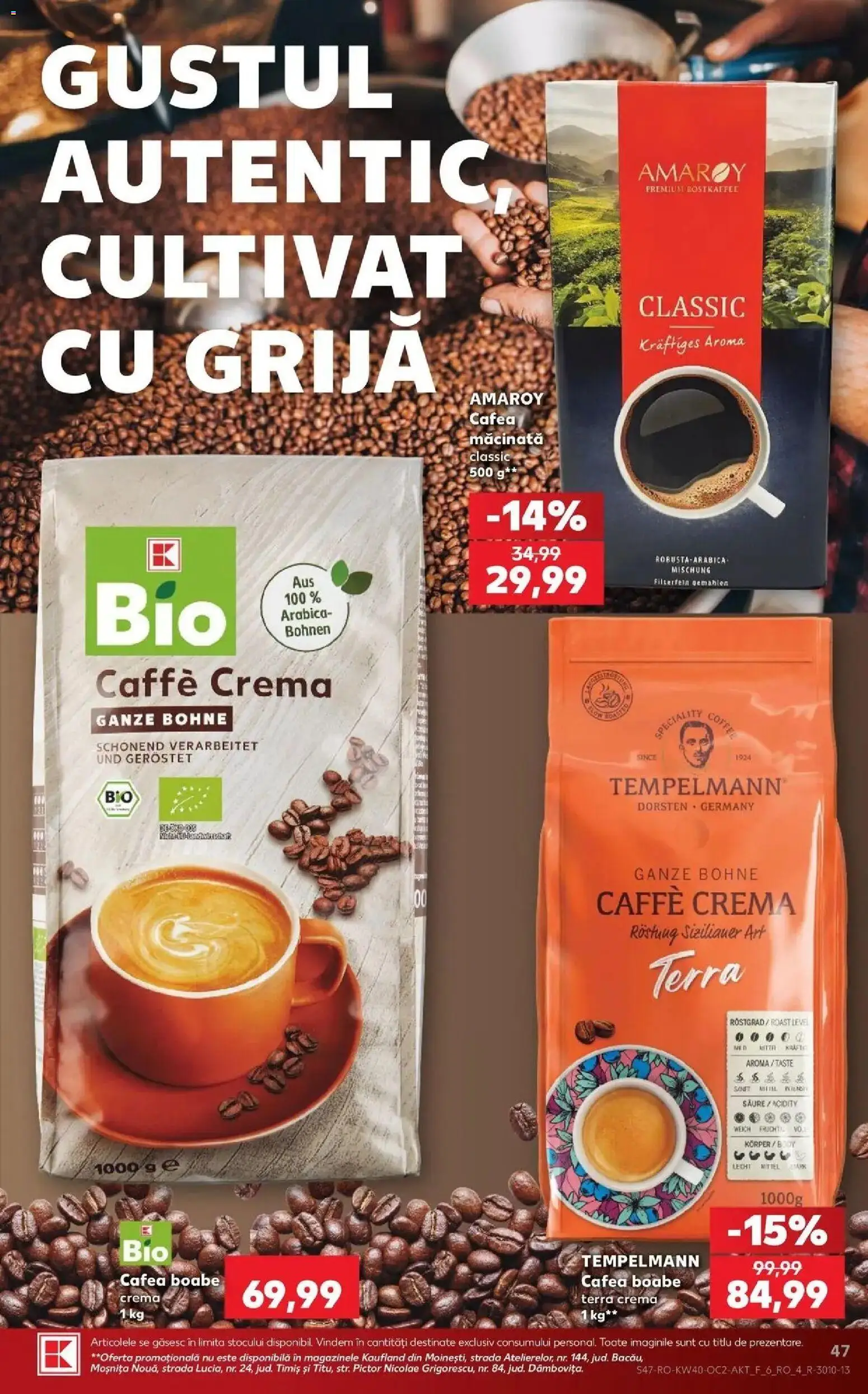 Kaufland Viseu de Sus 30.09.2026 - Revista si Oferta | Pagină: 47 | Produse: Cafea macinata, Body, Art, Cremă