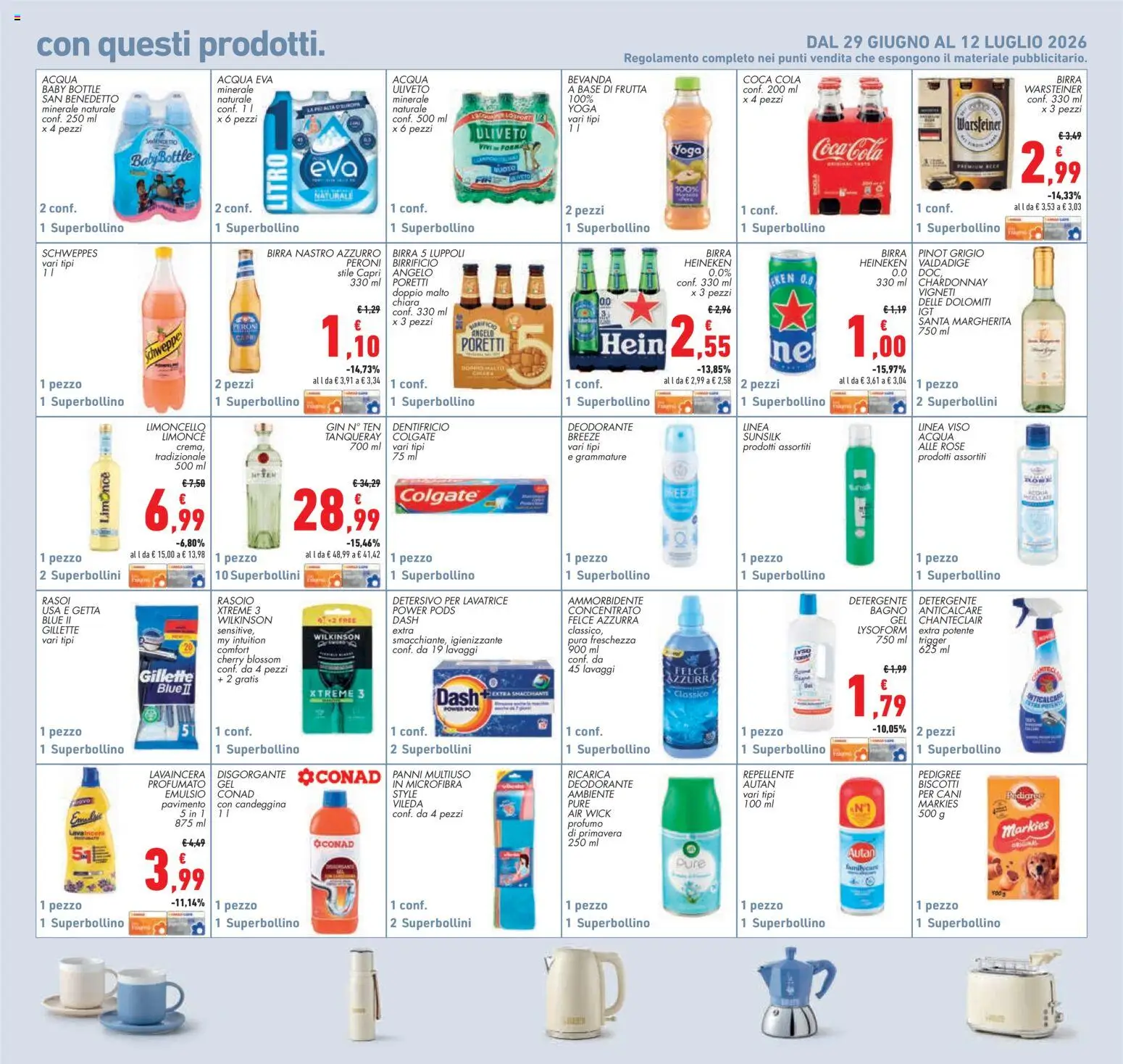 Volantino Conad del 02/07/2026 | Pagina: 21 | Prodotti: Rasoio, Dentifricio, Candeggina, Profumo