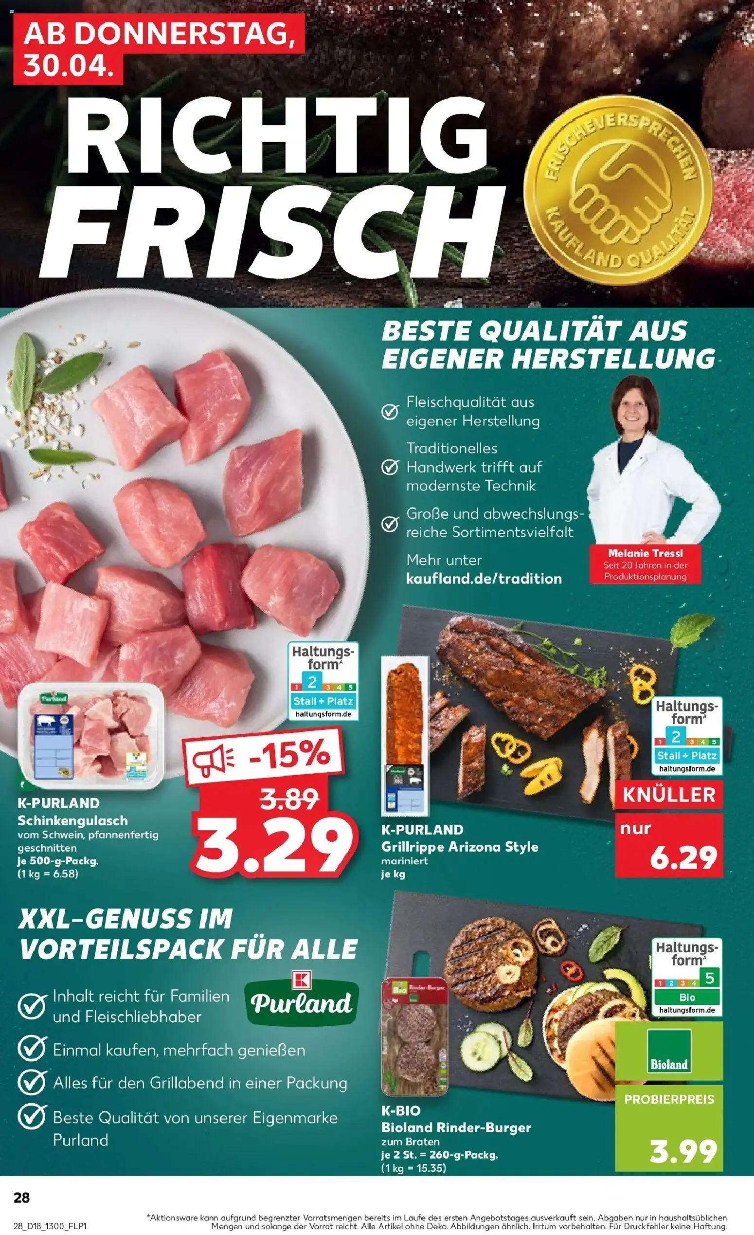 Kaufland Prospekt Borken	 – gültig ab 30.04.2026 | Seite: 28 | Produkte: Burger