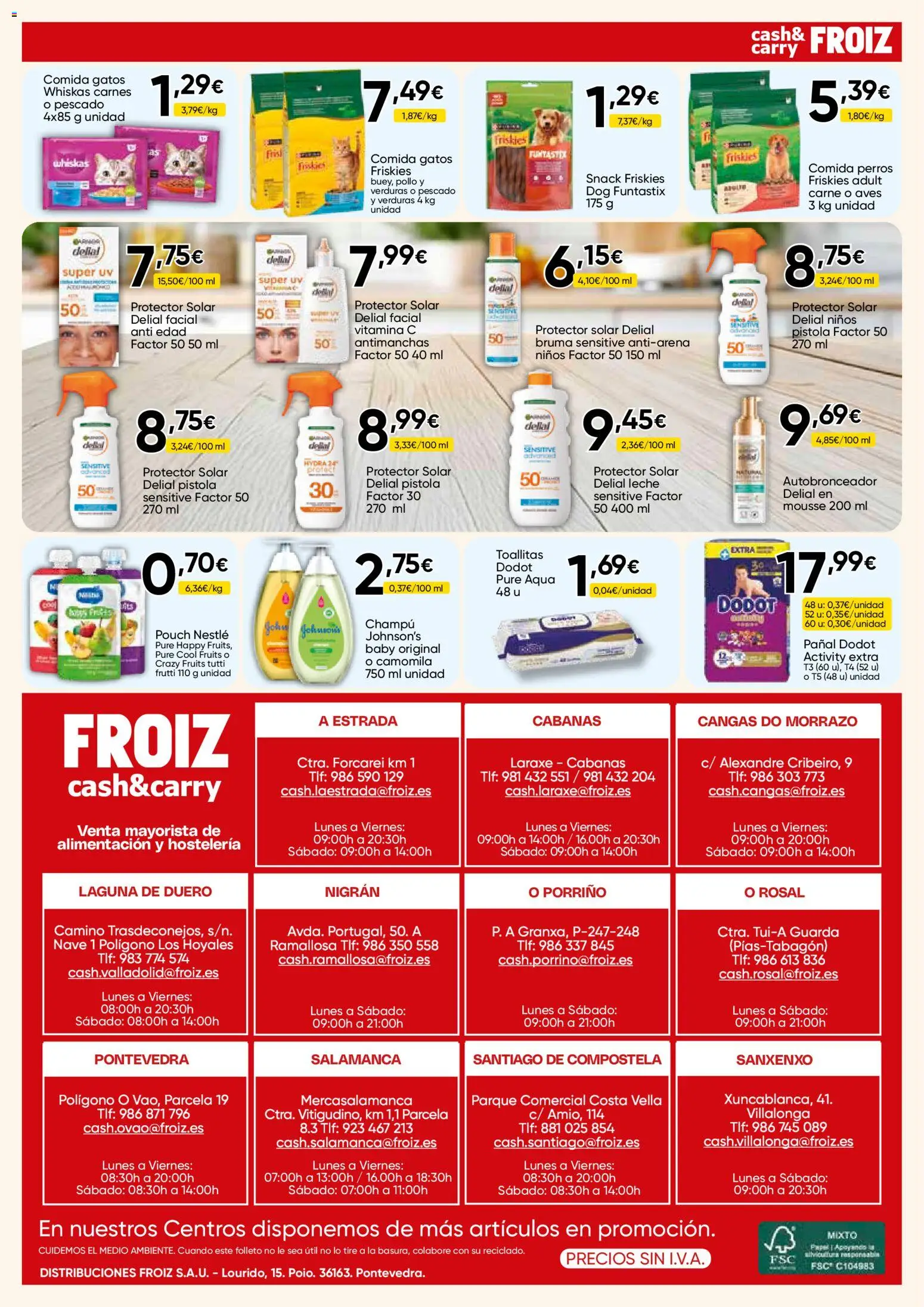 Froiz - Folleto Cash │ válido desde el 09.04.2026 | Página: 16 | Productos: Champú, Protector solar, Mousse, Pescado
